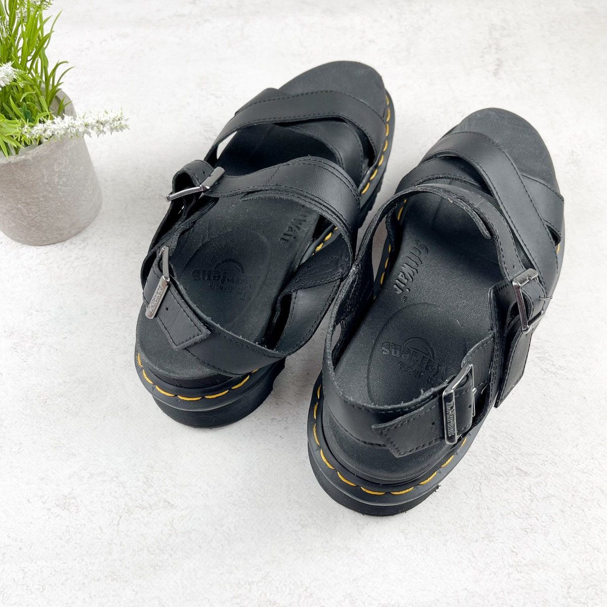 Dr. Martens Dr. Martens voss ii women's leather strap sandals in Black Size US 12 / IT 42 - 3 Thumbnail