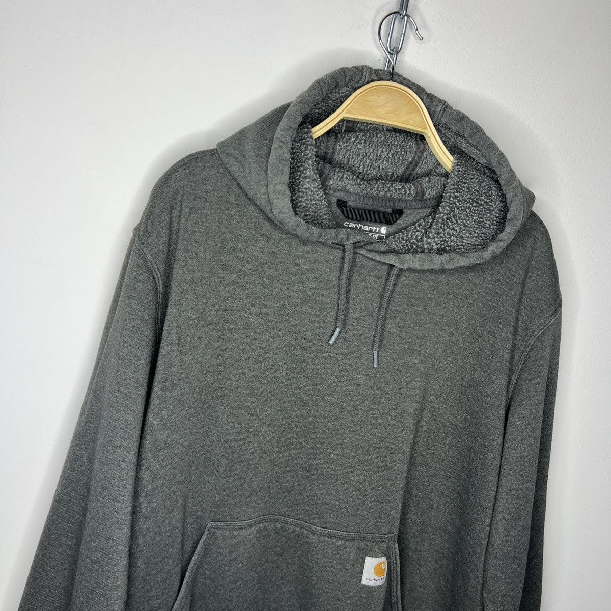 Carhartt × Carhartt Wip Carhartt WiP Hoodie Sweatshirt Hooded Grey Logo Y2K Size US L / EU 52-54 / 3 - 3 Thumbnail