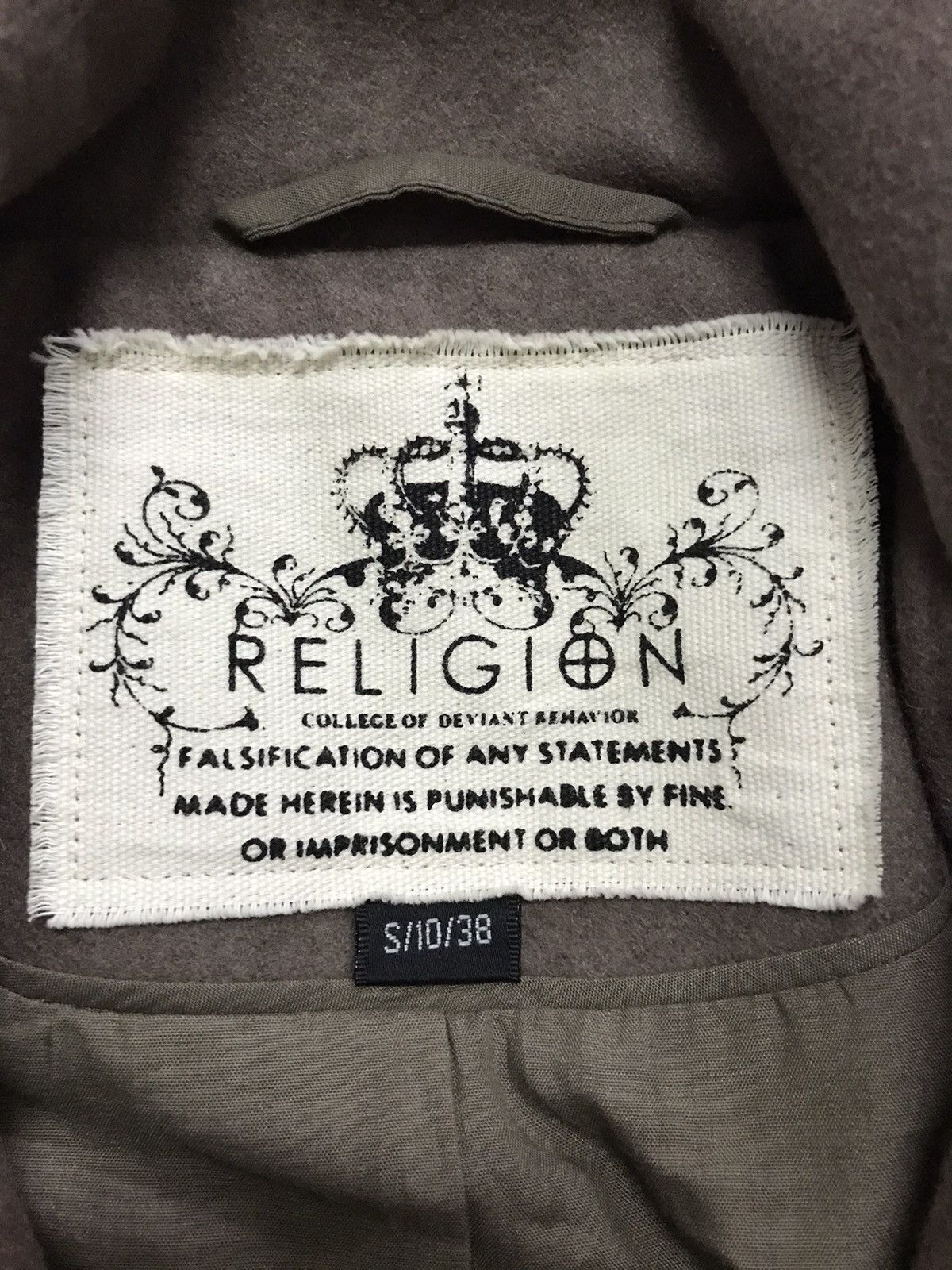 Japanese Brand RELIGION BROWN WOMEN VINTAGE Size S / US 4 / IT 40 - 4 Thumbnail