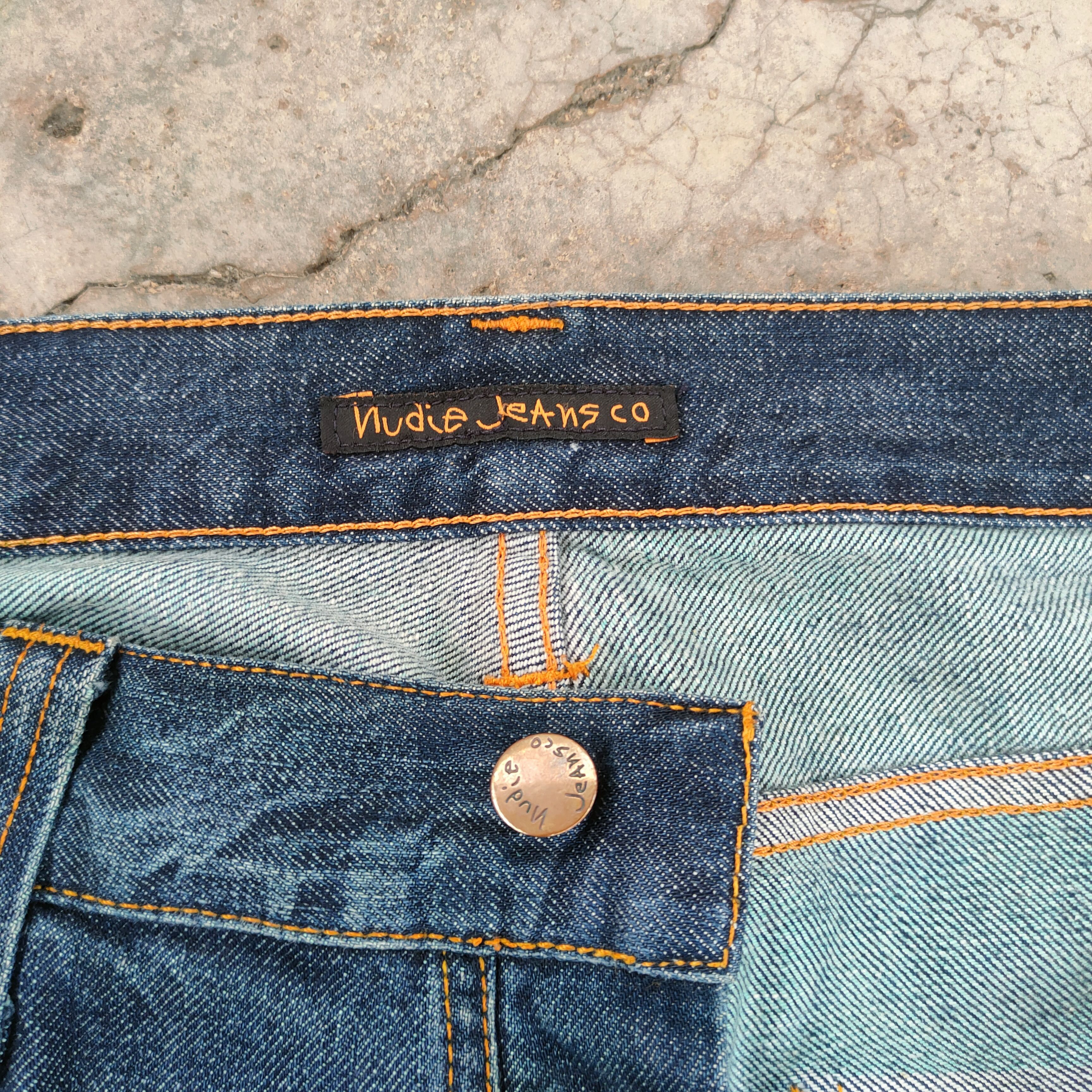 Nudie Jeans W33 VINTAGE NUDIES BUTTONFLY FADED DISTRESSED JEANS PANTS Size US 33 - 7 Thumbnail