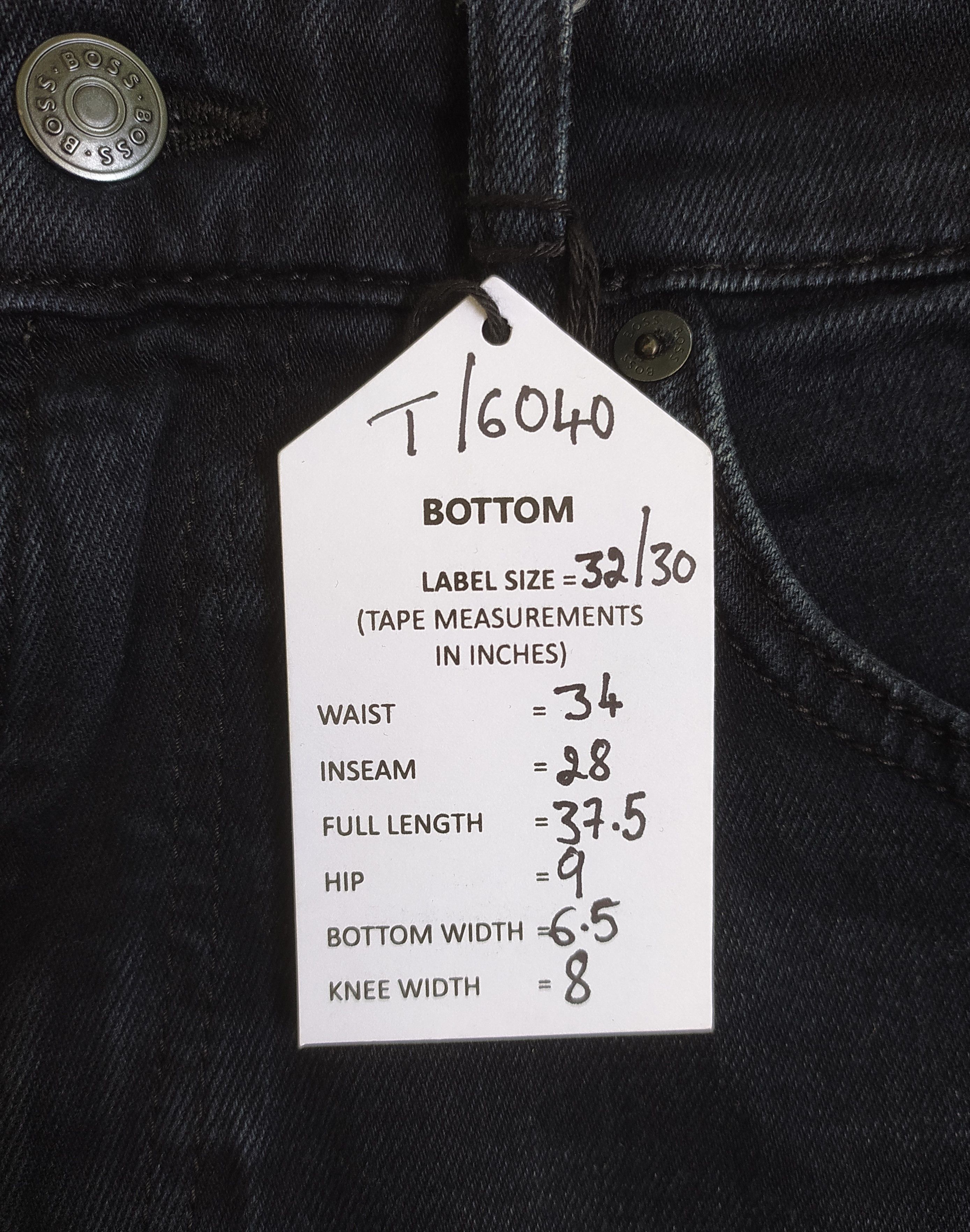 Hugo Boss HUGO BOSS Onyx Slim Taper fit Jeans Free Shipping T/6040 Size US 32 / EU 48 - 9 Thumbnail