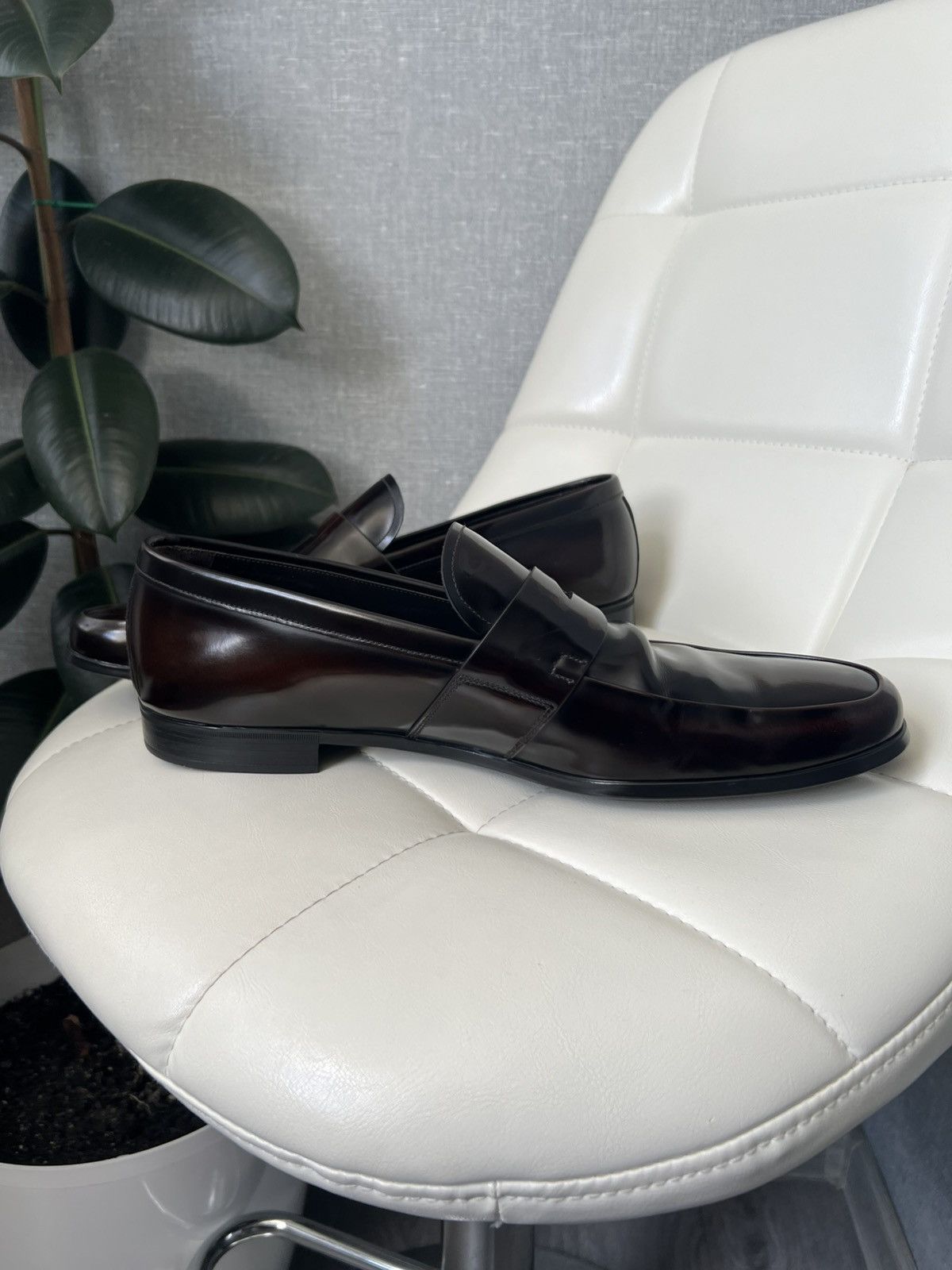 Prada Prada Brown Polished Leather Penny Loafers Men’s Size 11 Size US 12 / EU 45 - 12 Thumbnail