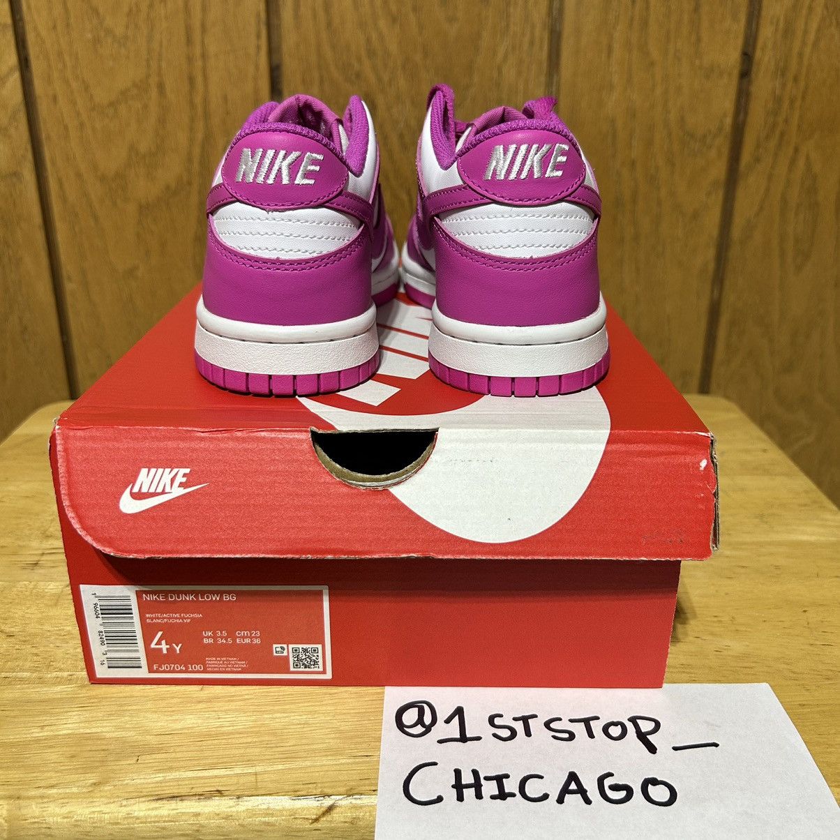 Nike Nike Dunk Low Fuchsia Pink FJ0704-100 GS 4Y 5.5W Women’s NEW Size US 5.5 / IT 35.5 - 4 Thumbnail