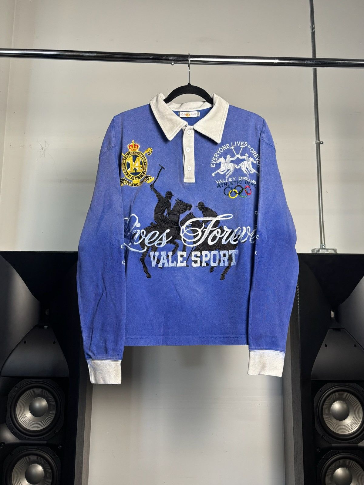 Vale Vale Lives Forever Schwab Rugby 'Blue' Polo Shirt | Grailed