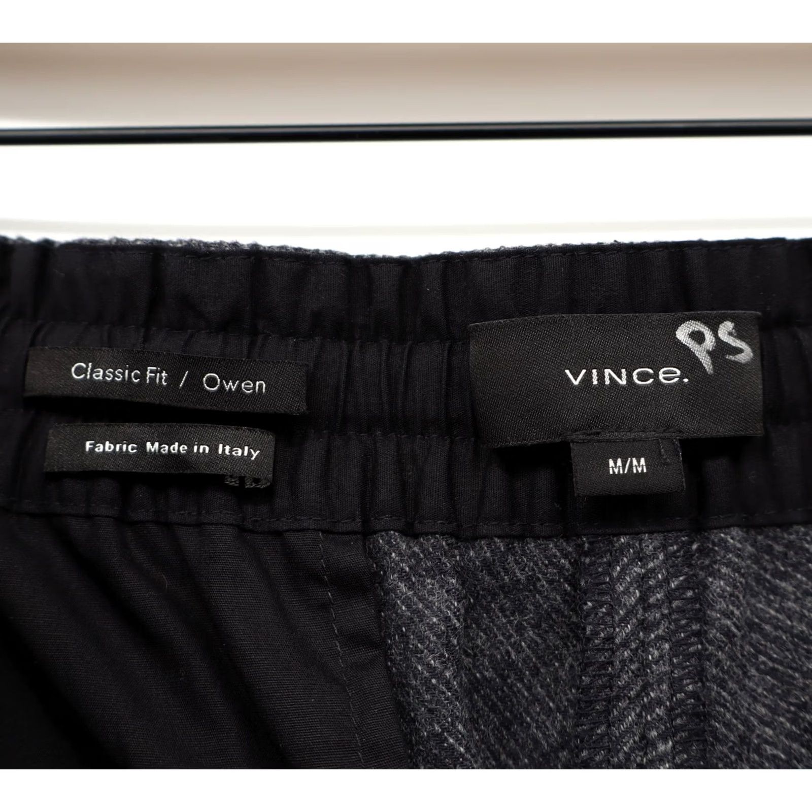 Vince Vince Men’s Owen Classic Fit Wool Blend Tweed Grey Trousers M NEW Size US 31 - 3 Thumbnail