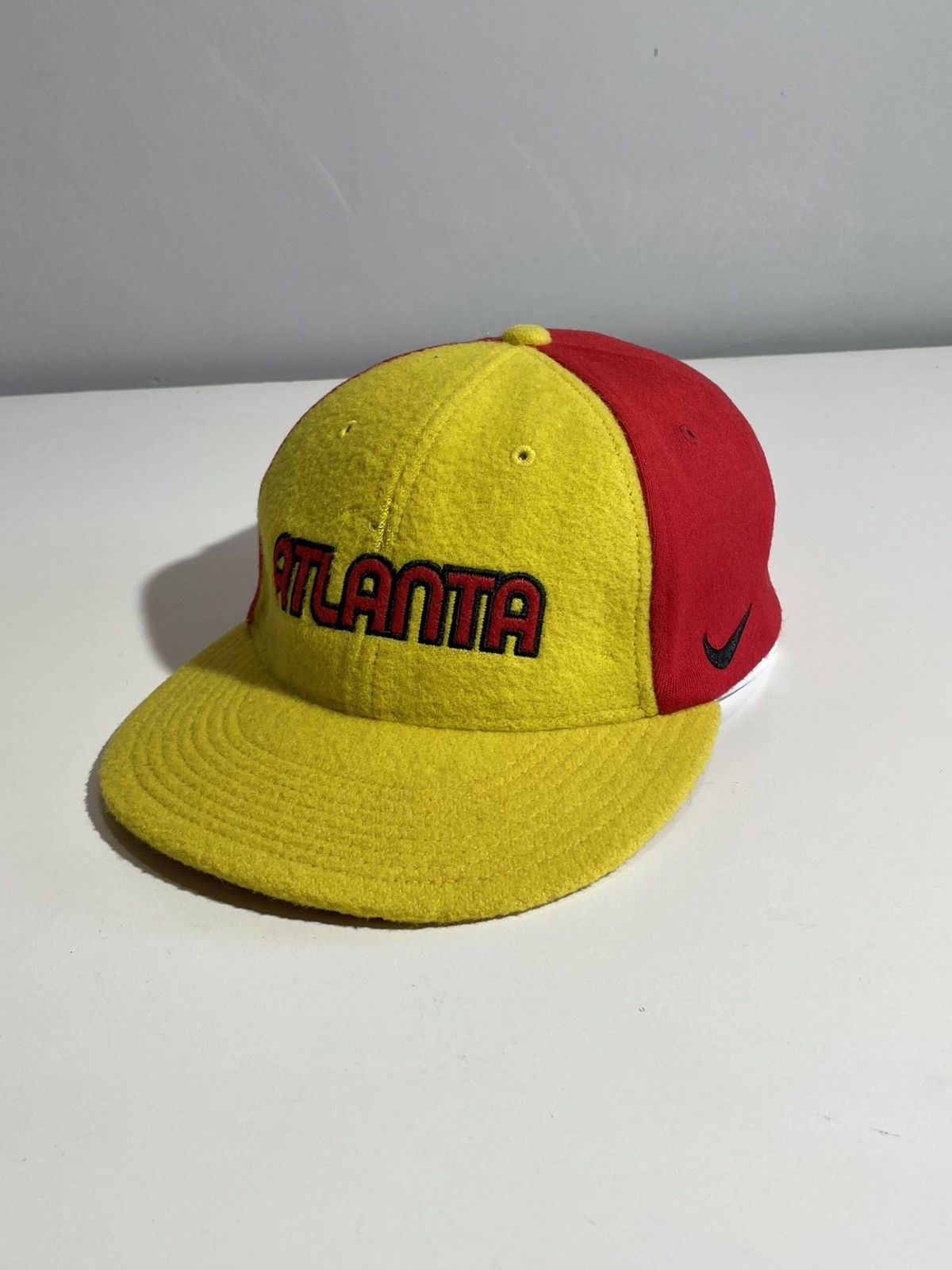 Nike × Vintage Atlanta Hawks Nike Vintage Y2k Streetwear 5 Panel Wool Cap Size 42 - 1 Thumbnail