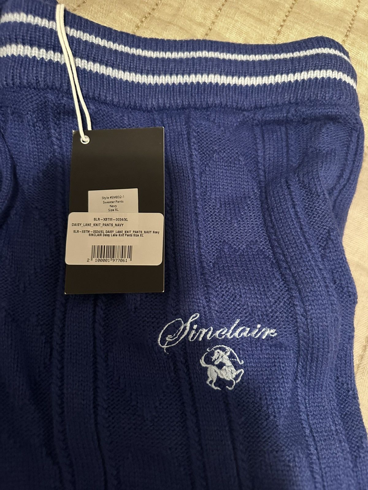Sinclair Global Sinclair Knit Blue Sweatpants Size US 38 / EU 54 - 2 Thumbnail