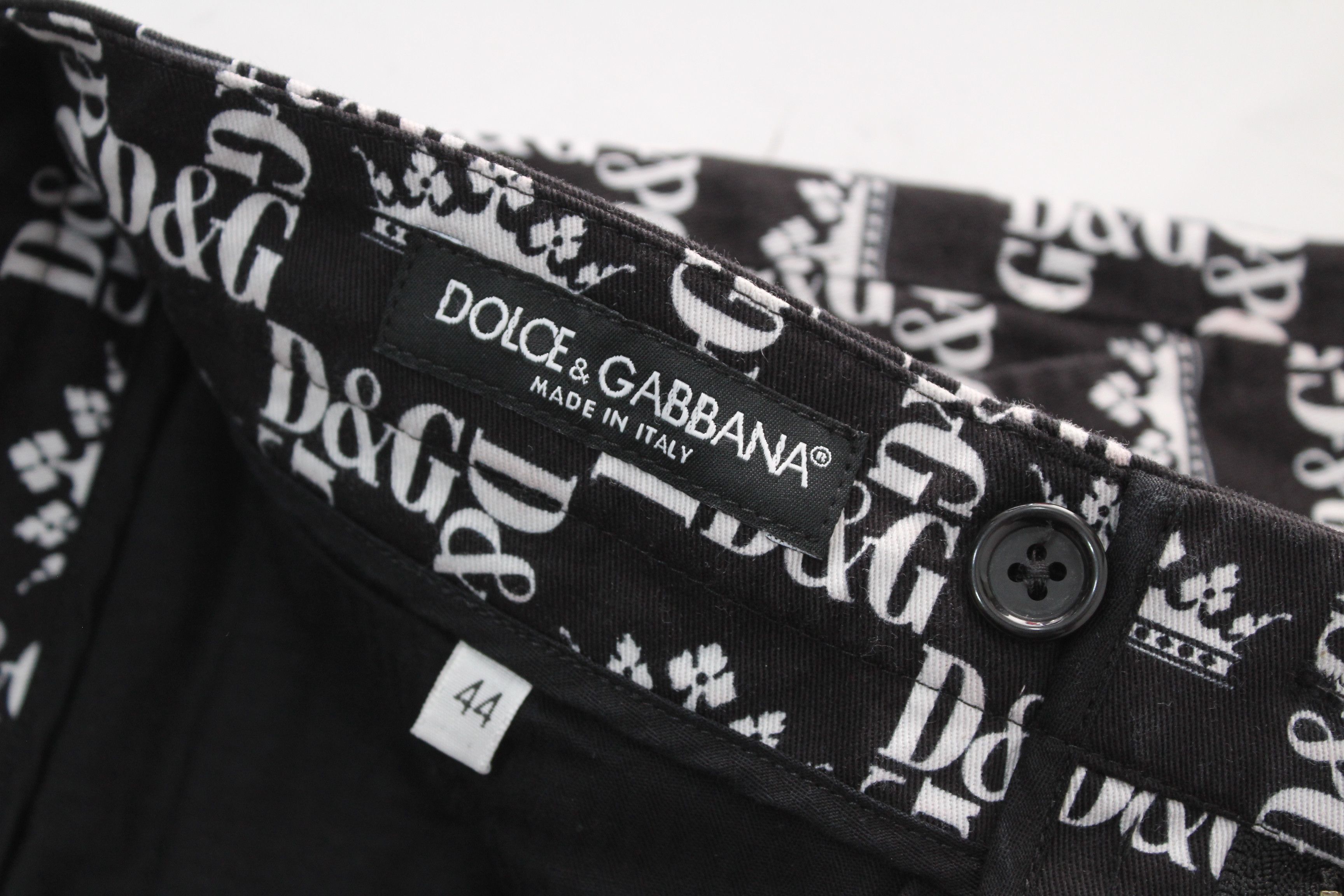 Dolce & Gabbana Dolce & Gabbana All-Over Logo Crown Print Shorts IT 44 / 28 Size US 28 / EU 44 - 11 Thumbnail