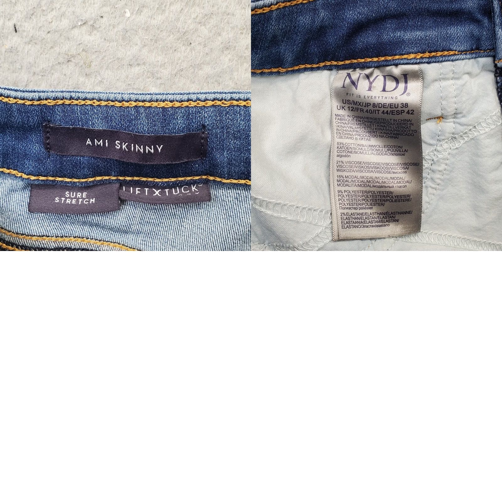 NYDJ NYDJ AMI Skinny Jeans Womens 8 Blue Denim Medium Wash 5-Pocket 28" Waist 28.75" Inseam Womens Size 8 NYDJ AMI Skinny Jeans Blue Denim 5-Pocket Mens? Size 30" / US 8 / IT 44 - 8 Thumbnail