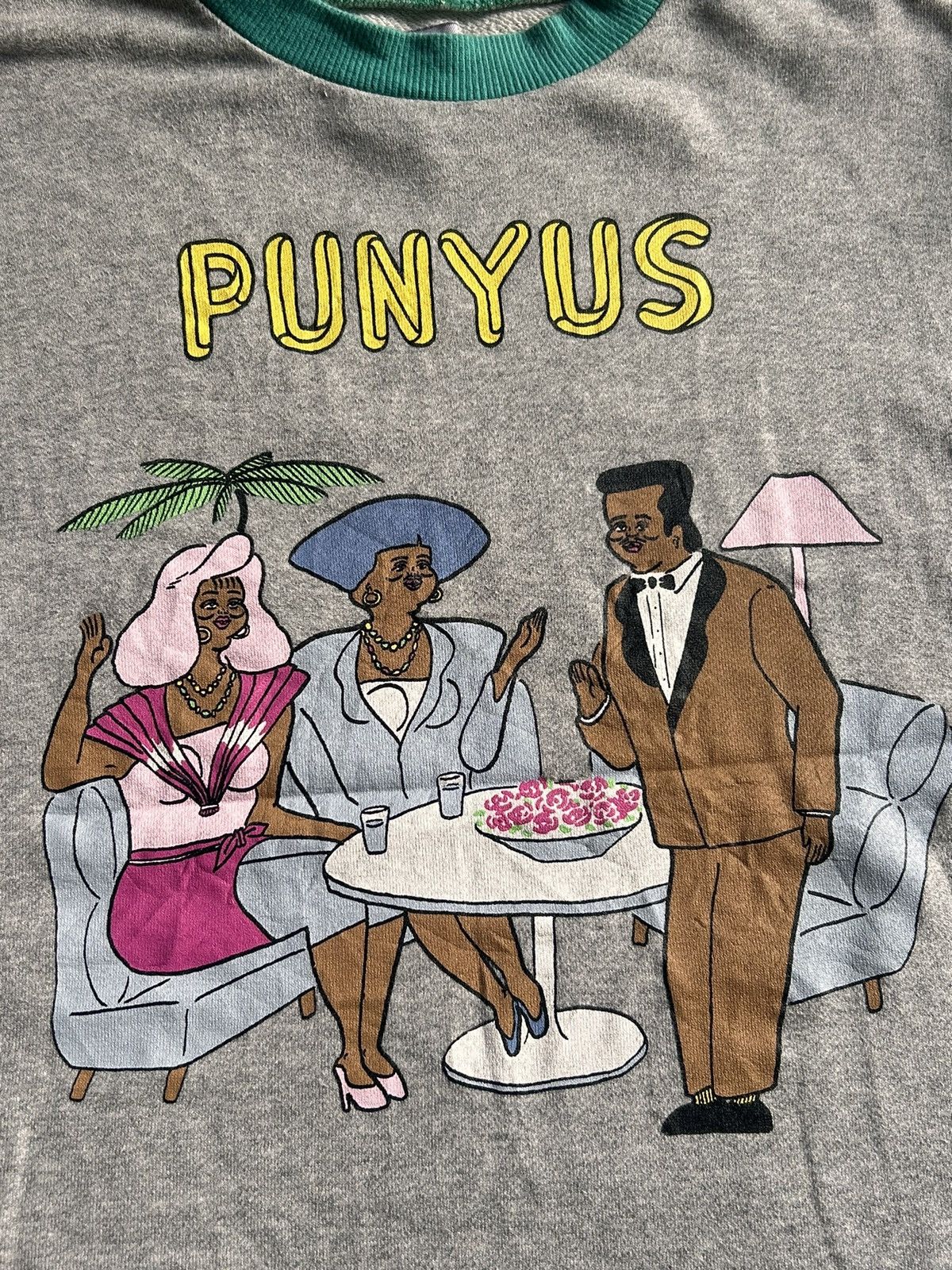Japanese Brand Punyus sweatshirt Grey Fronthit Size US L / EU 52-54 / 3 - 1 Thumbnail