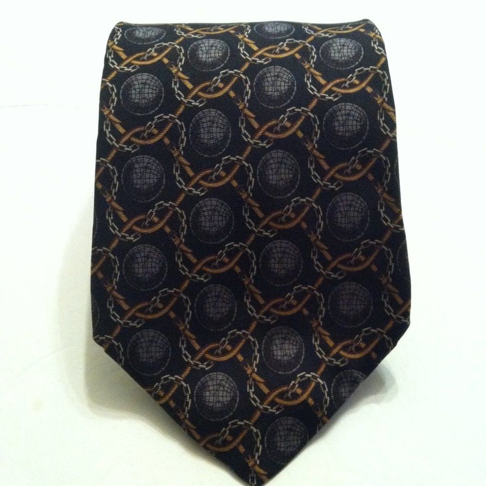 Sulka SULKA MEN'S BLACK 100%SILK TIE 4" x 58" MADE IN FRANCE Size ONE SIZE - 2 Thumbnail