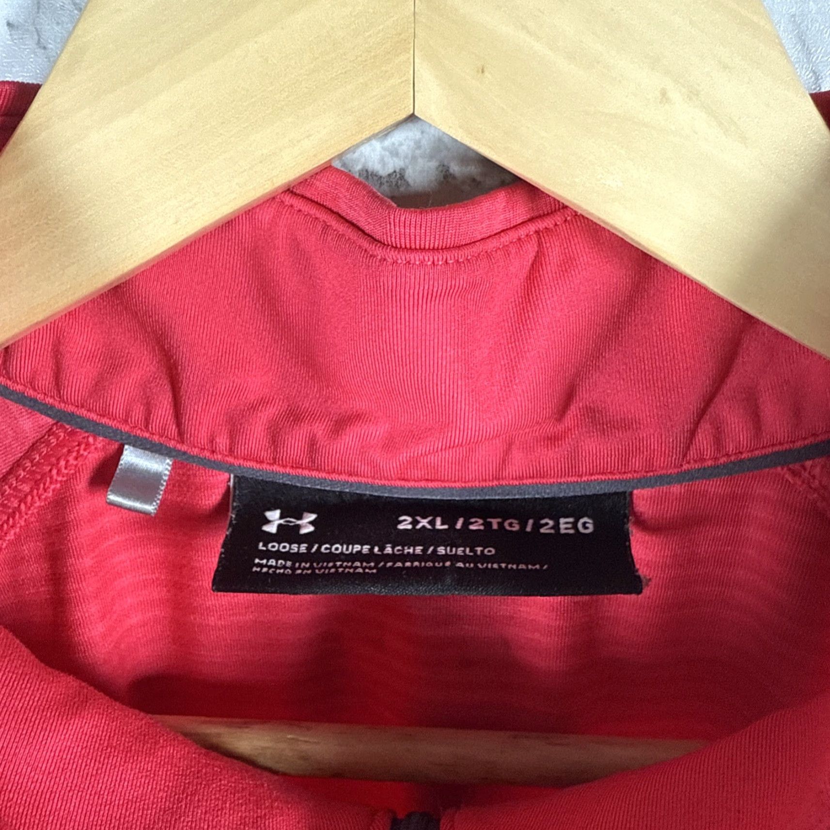 Under Armour Under Armour Pullover Half Zip Pink Mens Size 2XL Relaxed Fit Casual Activewear Shirt Size US XXL / EU 58 / 5 - 3 Thumbnail