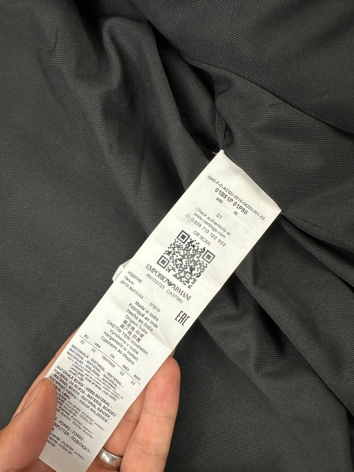 Emporio Armani Emporio Armani FW2019 Black Lamb Leather Bomber Jacket Size US M / EU 48-50 / 2 - 9 Thumbnail
