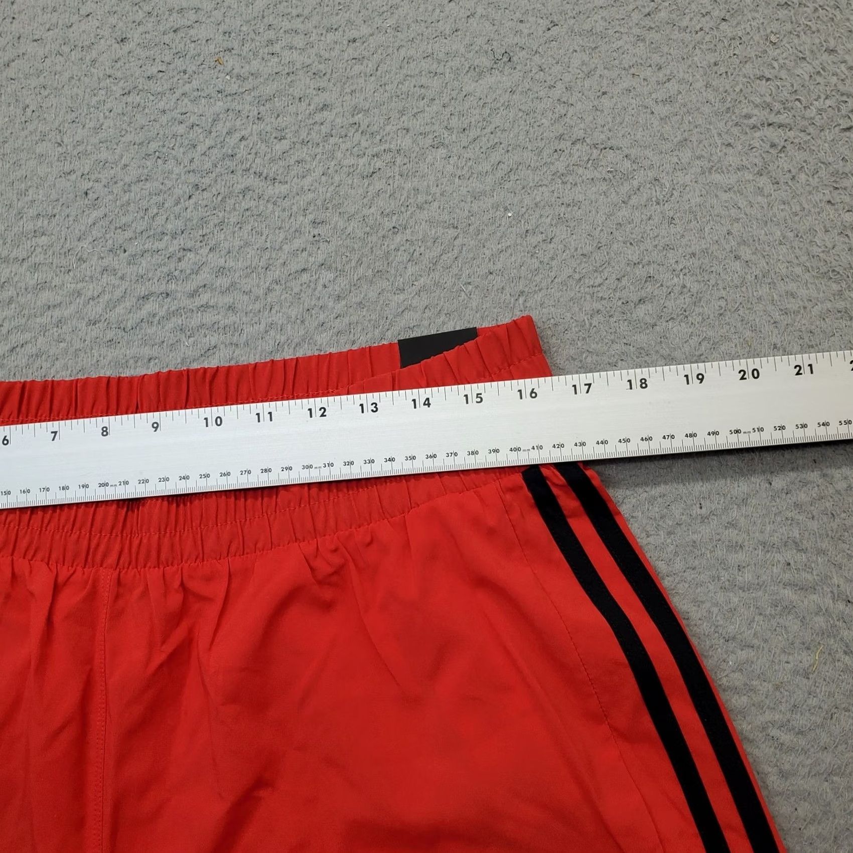 Adidas Adidas Pacer Training Shorts Mens XL Red 3-Stripes Woven High-Rise Pull On JD2287 Size US 36 / EU 52 - 4 Thumbnail