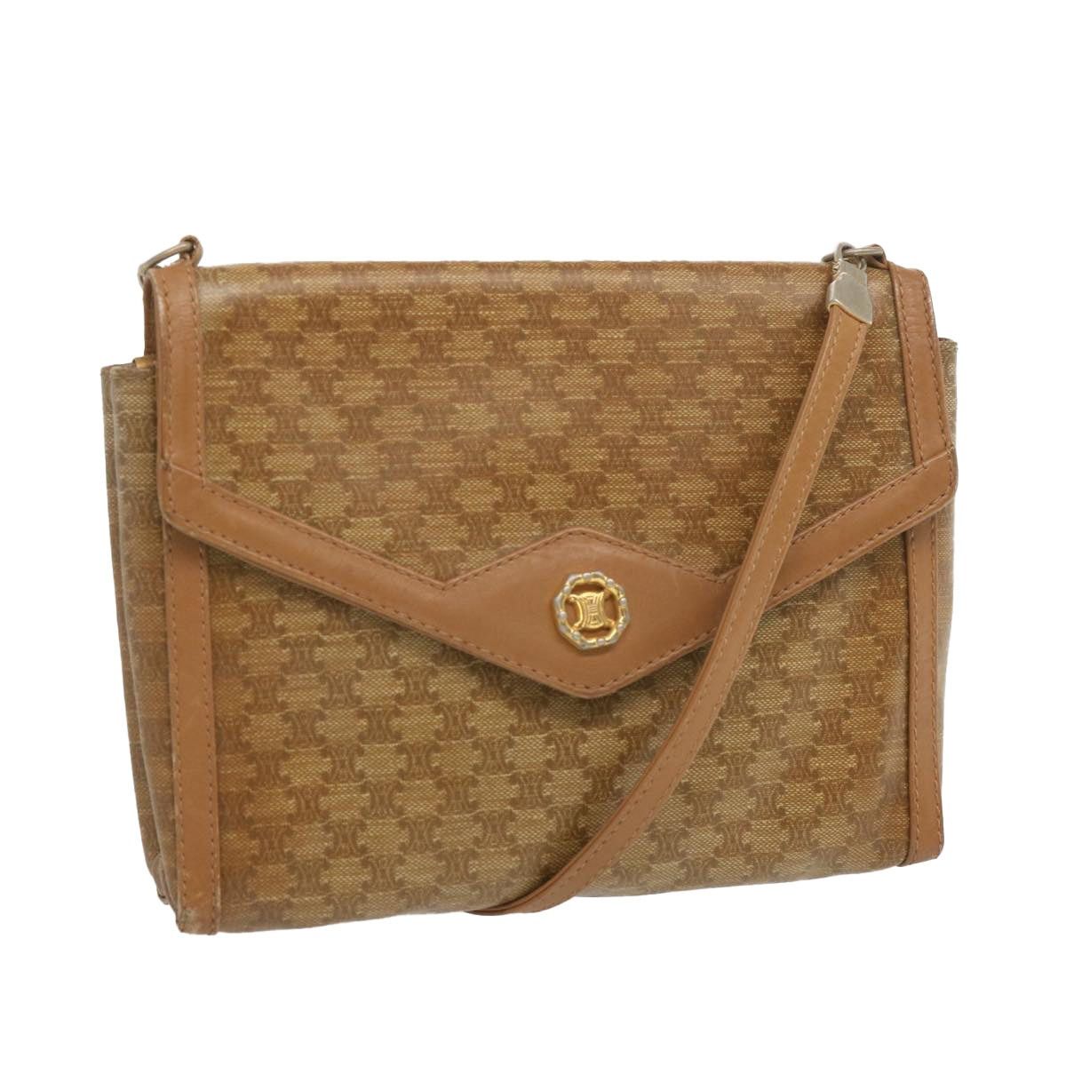 Celine CELINE Macadam Canvas Shoulder Bag Beige Size ONE SIZE - 1 Thumbnail
