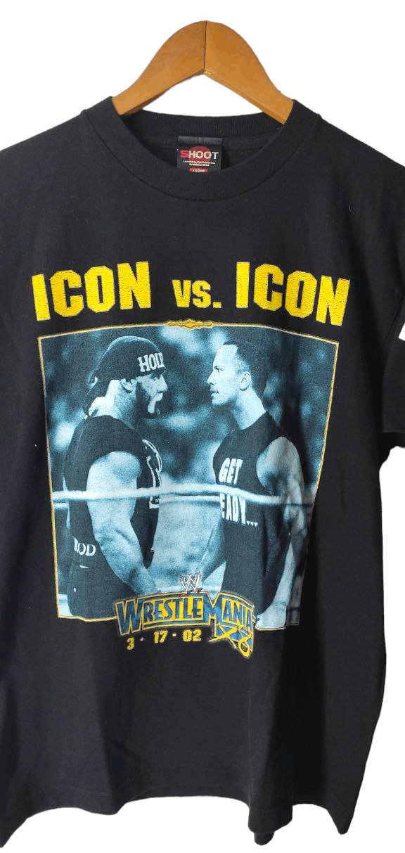 Vintage VINTAGE WRESTLEMANIA X8 ICON VS ICON THE ROCK VS HOGAN TEE Size US M / EU 48-50 / 2 - 5 Thumbnail
