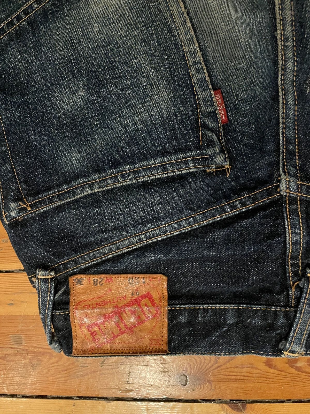 Denime 90:s Japanese selvedge ”Denime” lot 120 Size US 28 / EU 44 - 4 Thumbnail