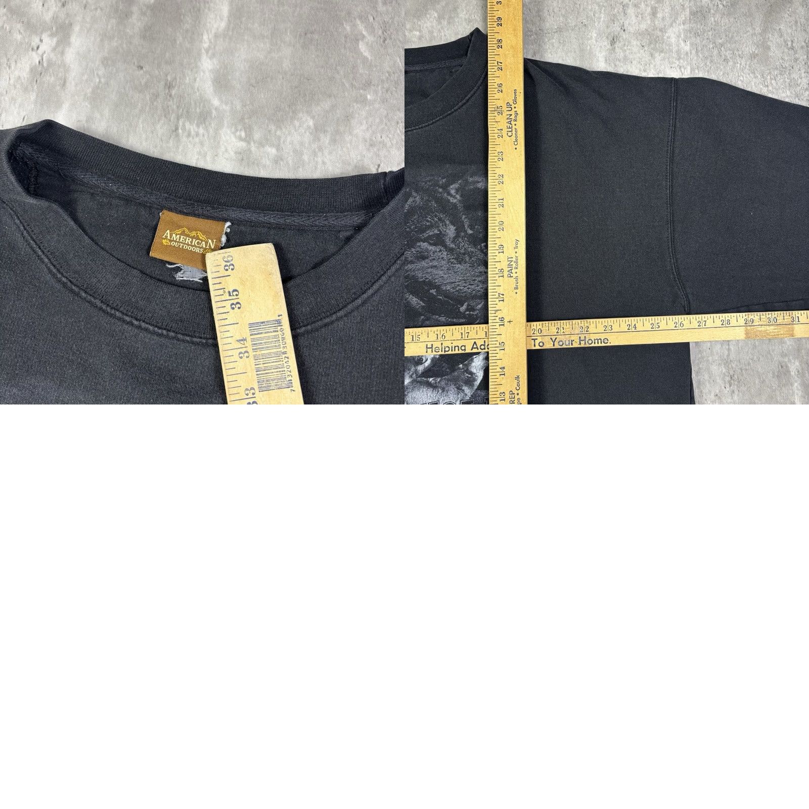 Vintage VINTAGE American Outdoors Sweatshirt Black 2XL 90s Timber Wolf Nature Mens Size US XXL / EU 58 / 5 - 8 Thumbnail