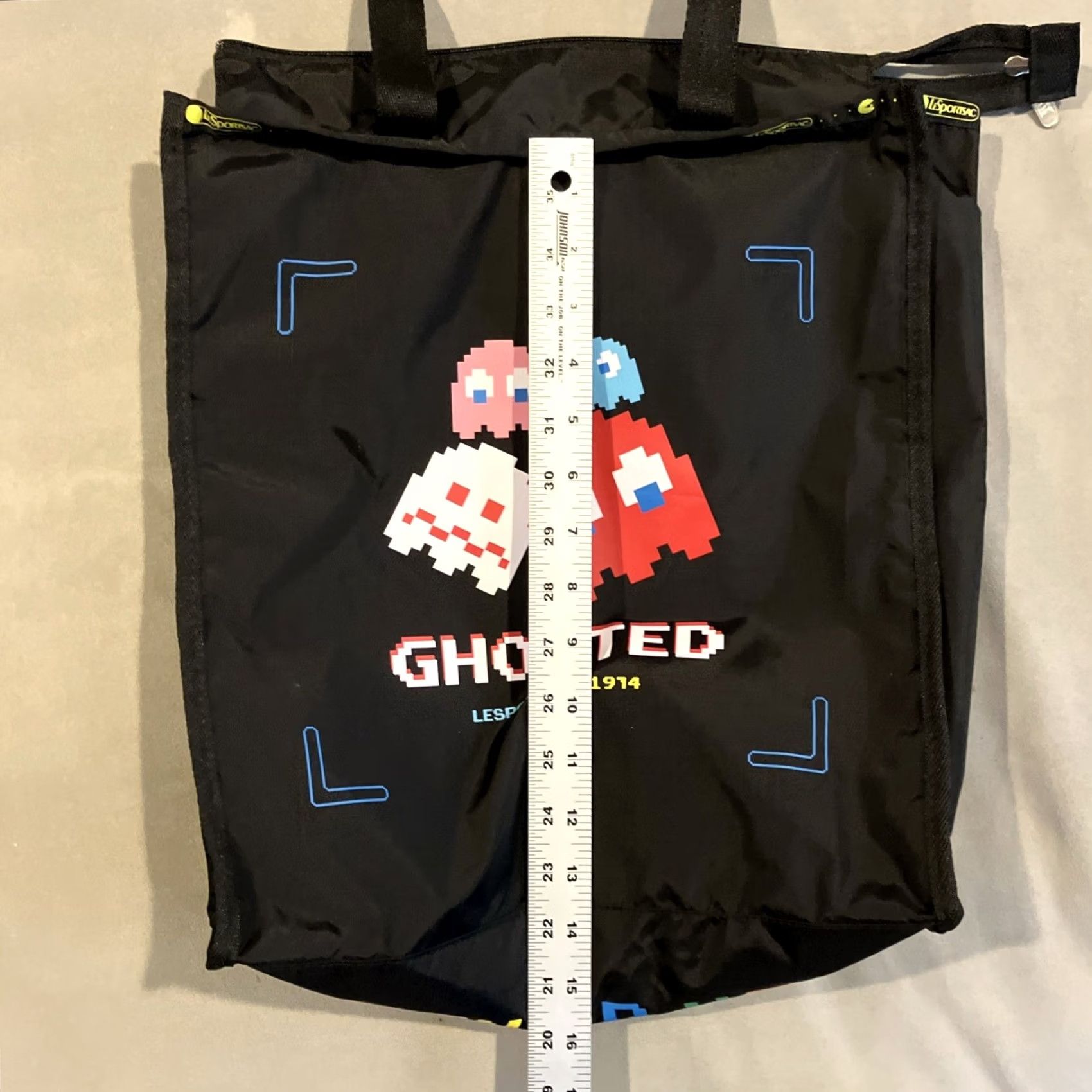 LeSportsac LeSportsac Pac-Man GHOSTED Large Black Tote Bag Nylon Unisex Adults Tote Size ONE SIZE - 8 Thumbnail