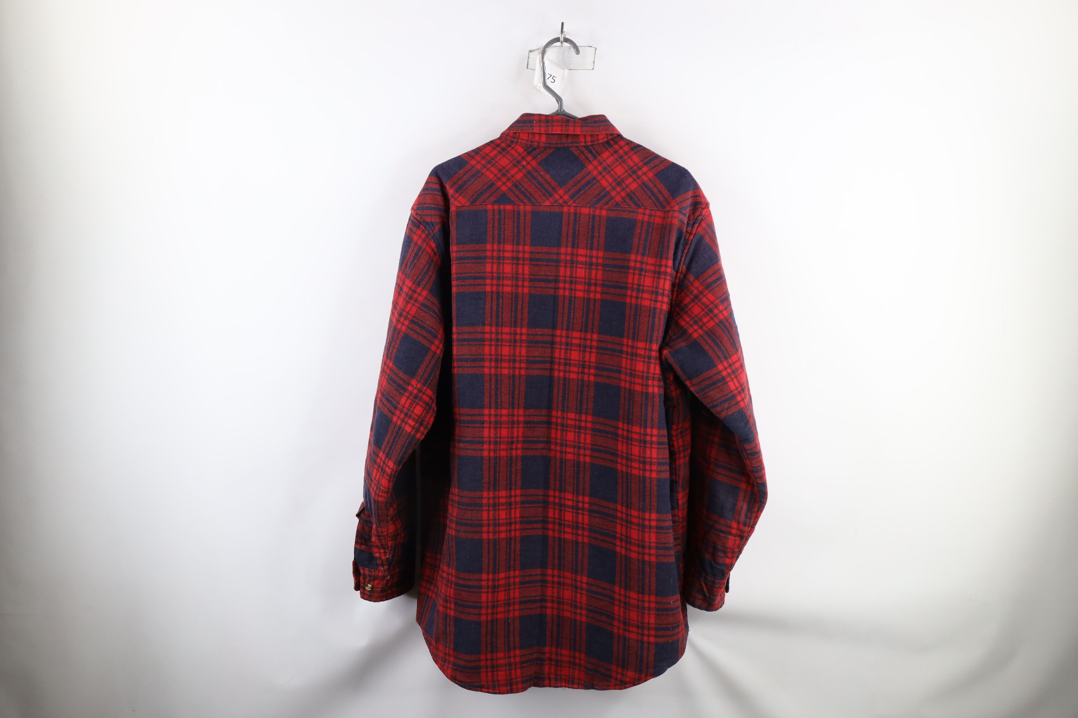 Vintage Vintage 70s Streetwear Quilted Flannel Button Shirt Jacket Size US XL / EU 56 / 4 - 11 Thumbnail