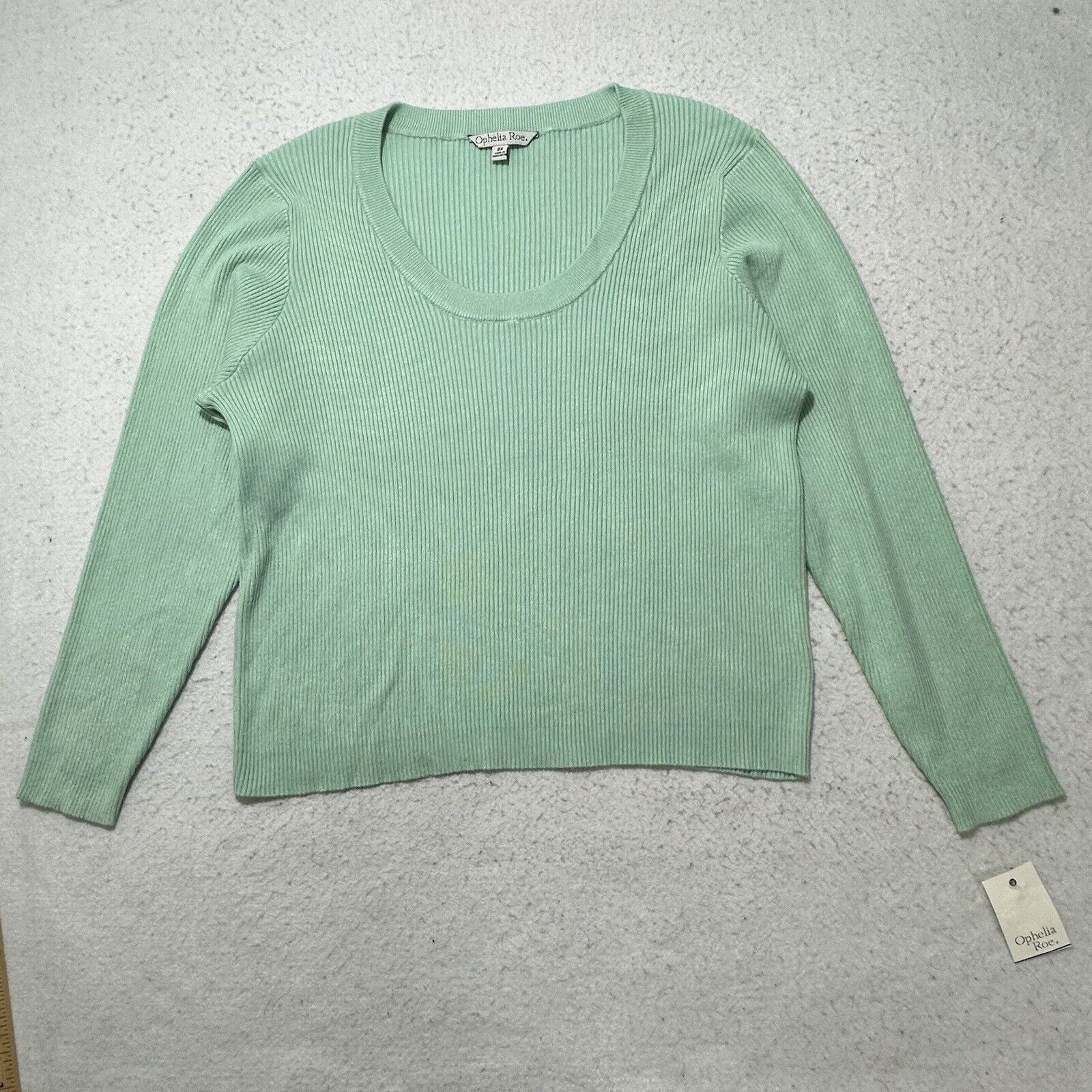 Other Ophelia Roe 2X Scoop Neck Ribbed Stretch Pullover Sweater Size XXL / US 16-18 / IT 52-54 - 1 Thumbnail