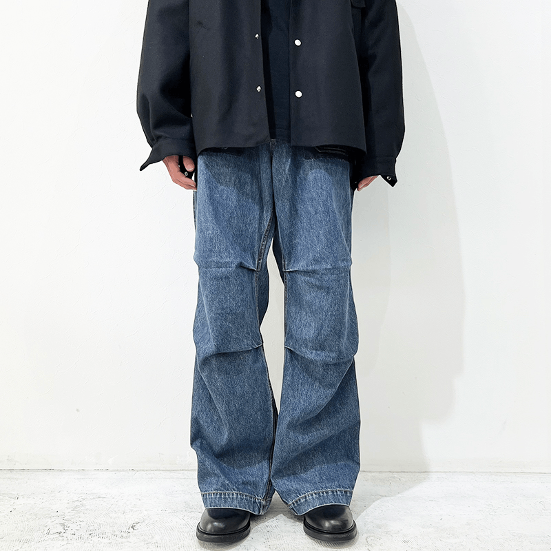 Japanese Brand MATSUFUJI Denim Wide Trousers INDIGO Size US 36 / EU 52 - 1 Thumbnail