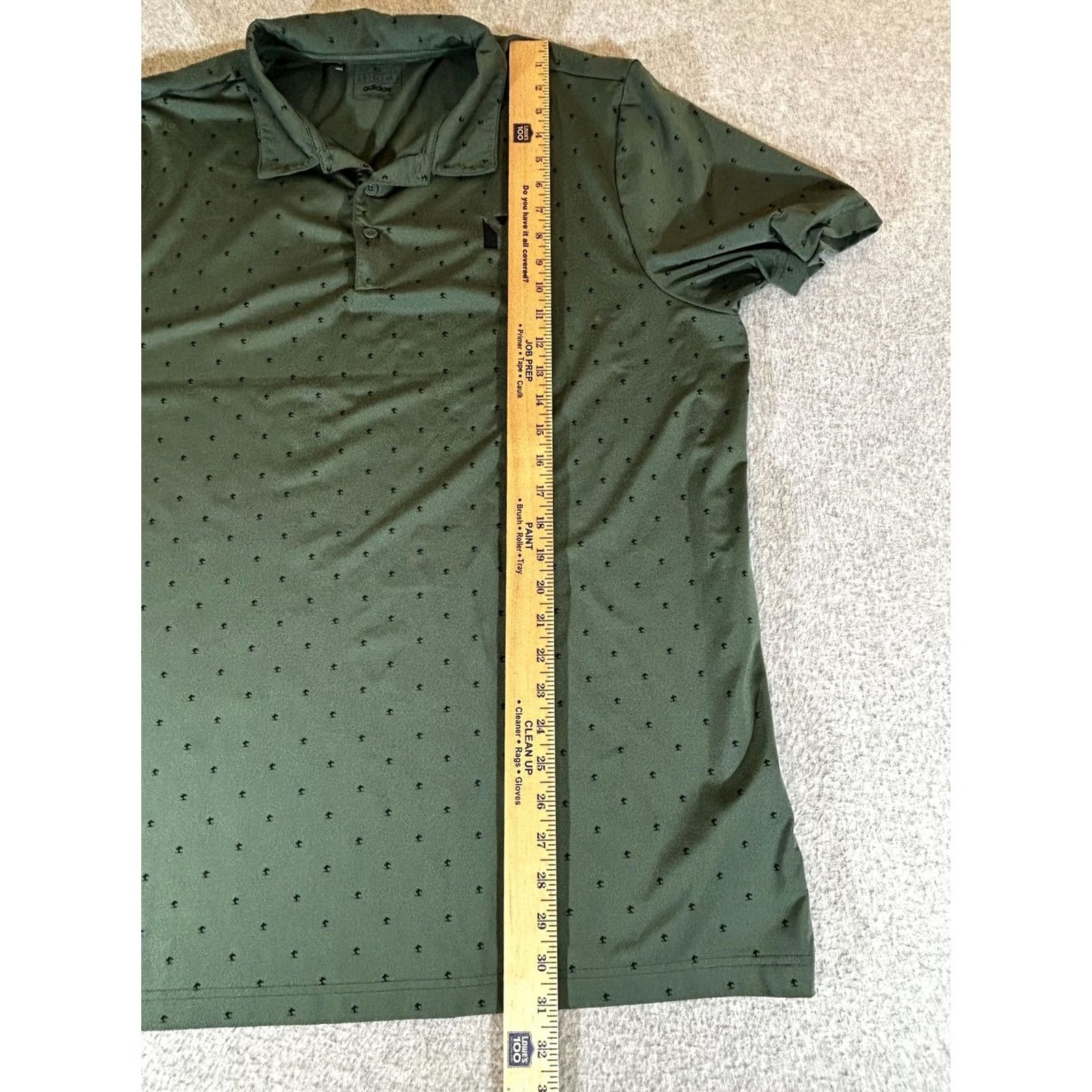 Adidas Adidas Golf Polo Shirts Mens XL Green Tree Print Polo Shirt Short Sleeve Performance Polo Size US XL / EU 56 / 4 - 6 Thumbnail