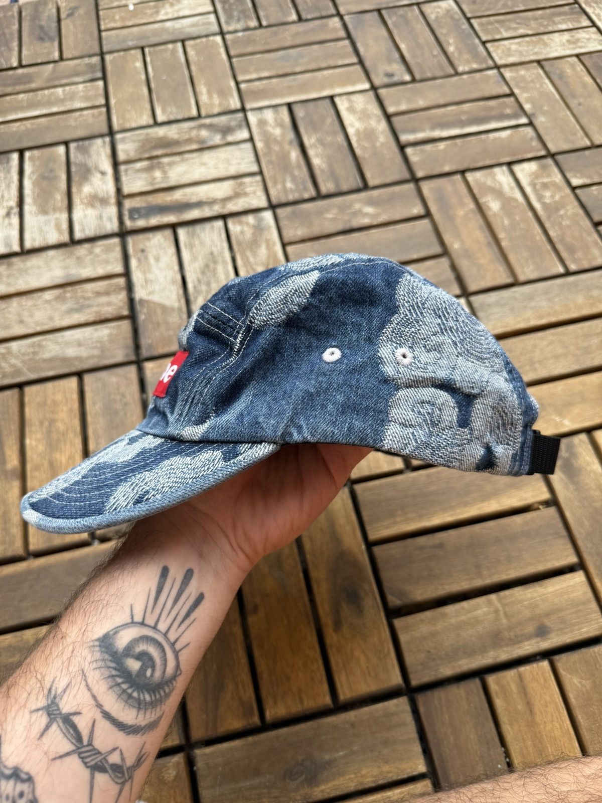 Supreme 🔥 Supreme Jacquard Flame Denim Cap – Blue (SS23) Size ONE SIZE - 2 Thumbnail