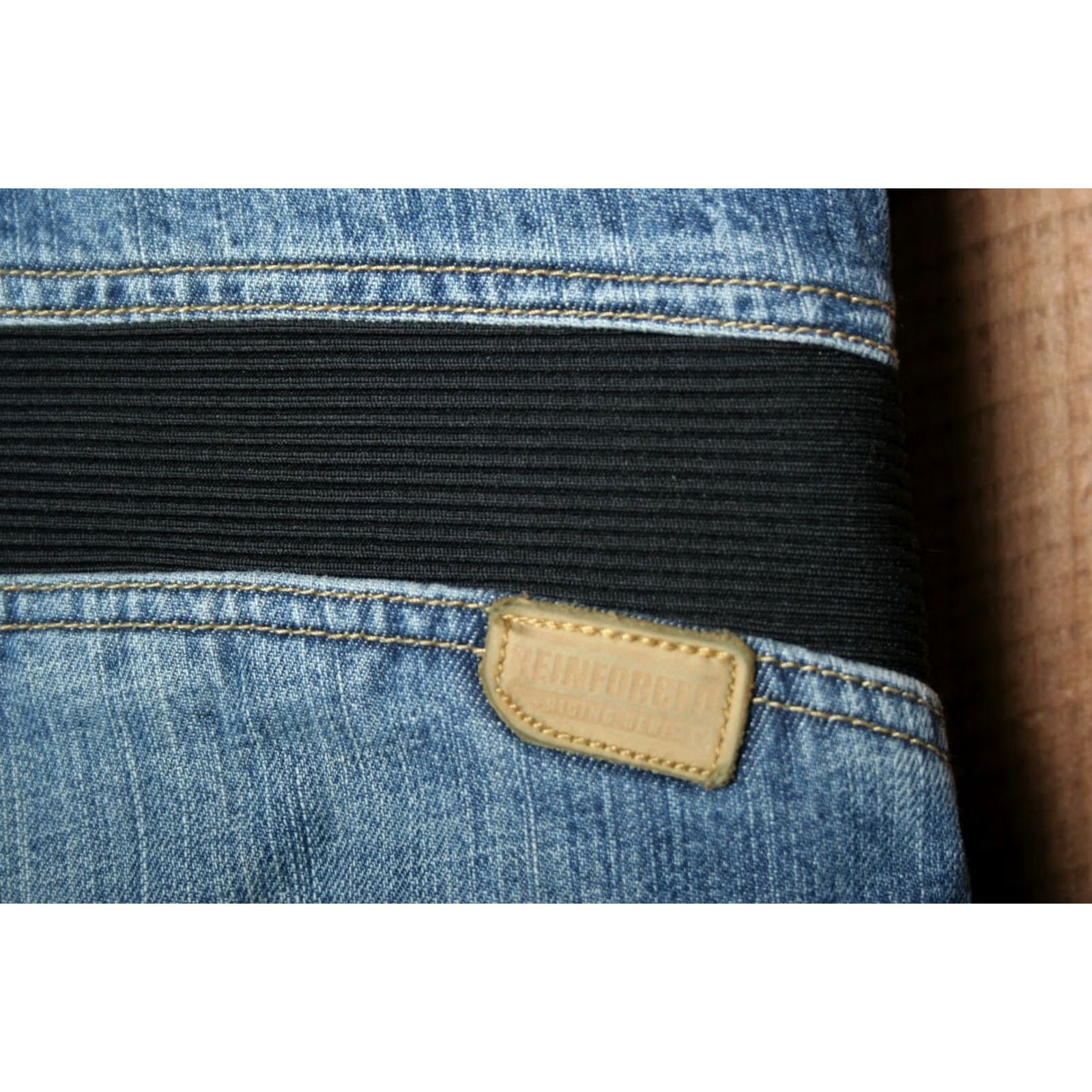 Denime ICON Victory Pant Jeans Blue Denim Button Fly Motorcycle Pant Sz 28 Mens Regular Jeans Size US 26 / EU 42 - 3 Thumbnail