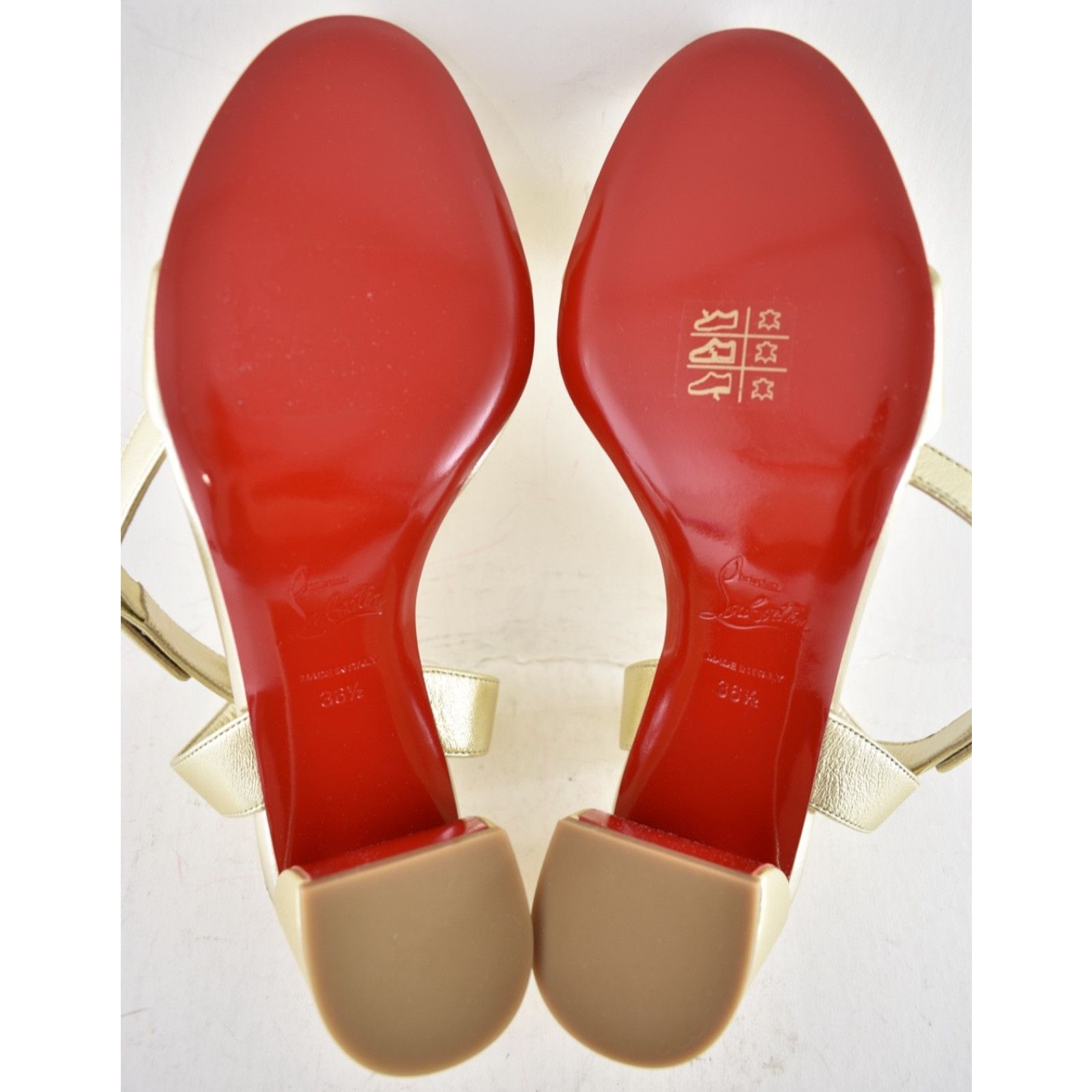 Christian Louboutin Christian Louboutin Miss Sabina 55 Platine Ankle Strap36.5 Size US 6.5 / IT 36.5 - 15 Thumbnail