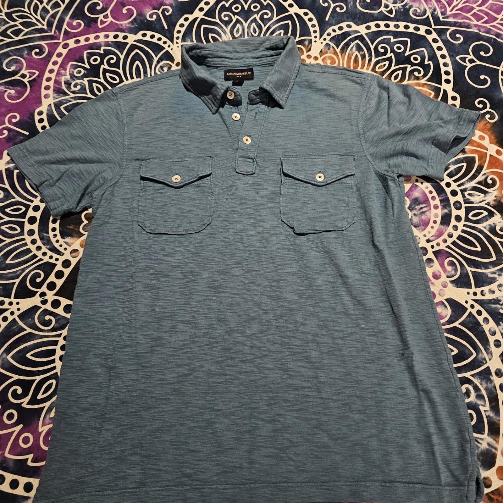 Banana Republic Banana Republic Men's Blue Polo-shirt Size US L / EU 52-54 / 3 - 2 Thumbnail