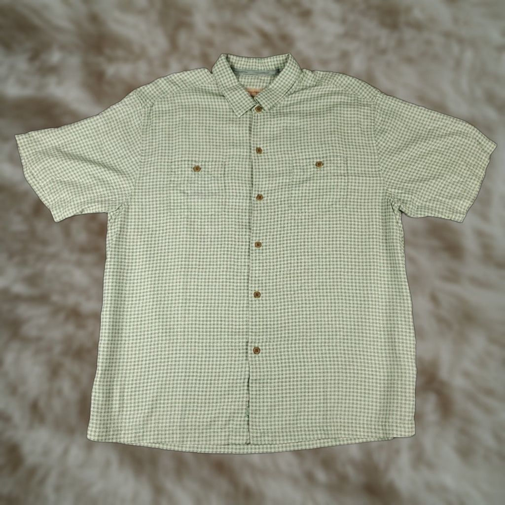 Tommy Bahama Tommy Bahama Shirt Mens XL Green Check Silk Hawaiian Button Up Size US XL / EU 56 / 4 - 1 Thumbnail