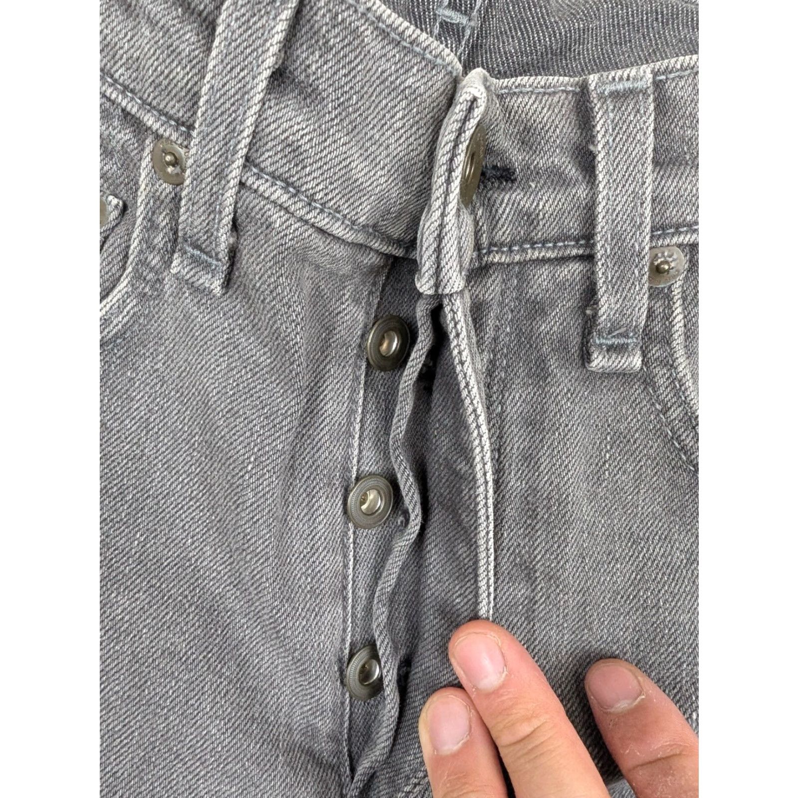 Rag & Bone Rag & Bone Jeans Mens 31 Gray Fit 1 Extra Slim Standard Issue Button Fly USA Jeans Size US 31 - 3 Thumbnail