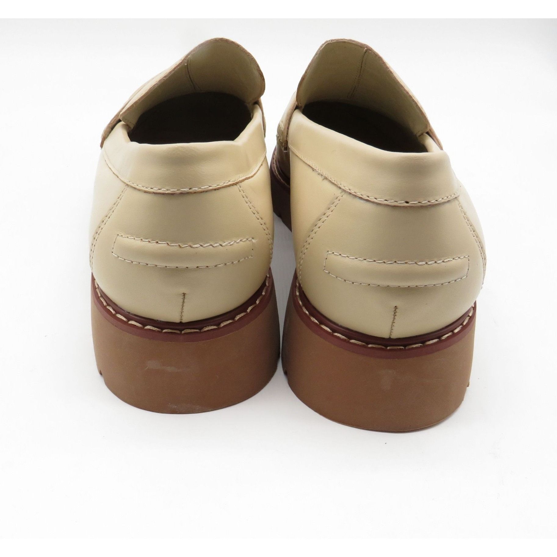 Sanctuary Sanctuary Women's Oatmilk Westside Loafers 9.5M Leather Chun Size US 9.5 / IT 39.5 - 6 Thumbnail