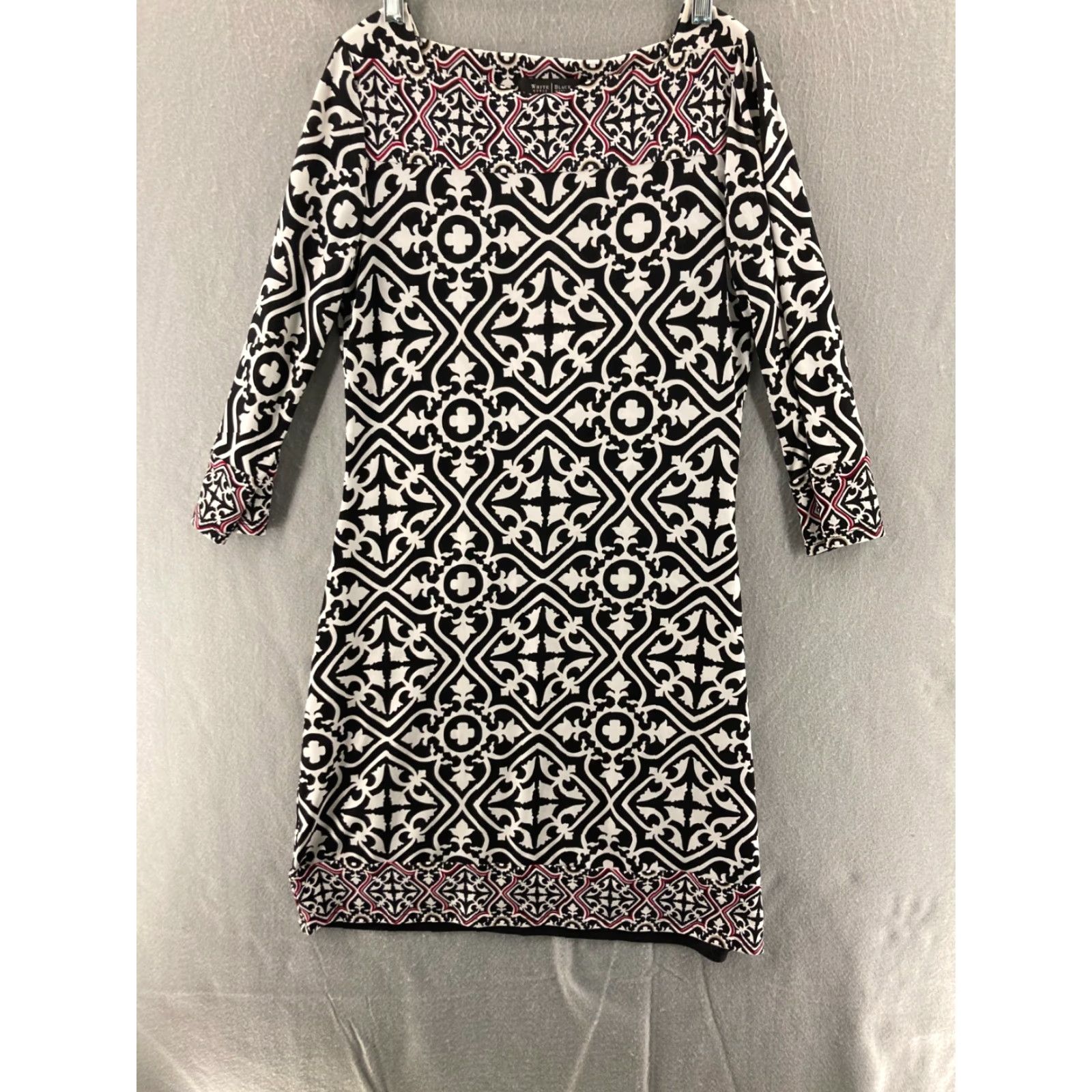 White House Black Market White House Black Market Dress XS Womens Sheath XS Multicolor Geometric Print 90s? (Oops) Size XS / US 0-2 / IT 36-38 - 3 Thumbnail