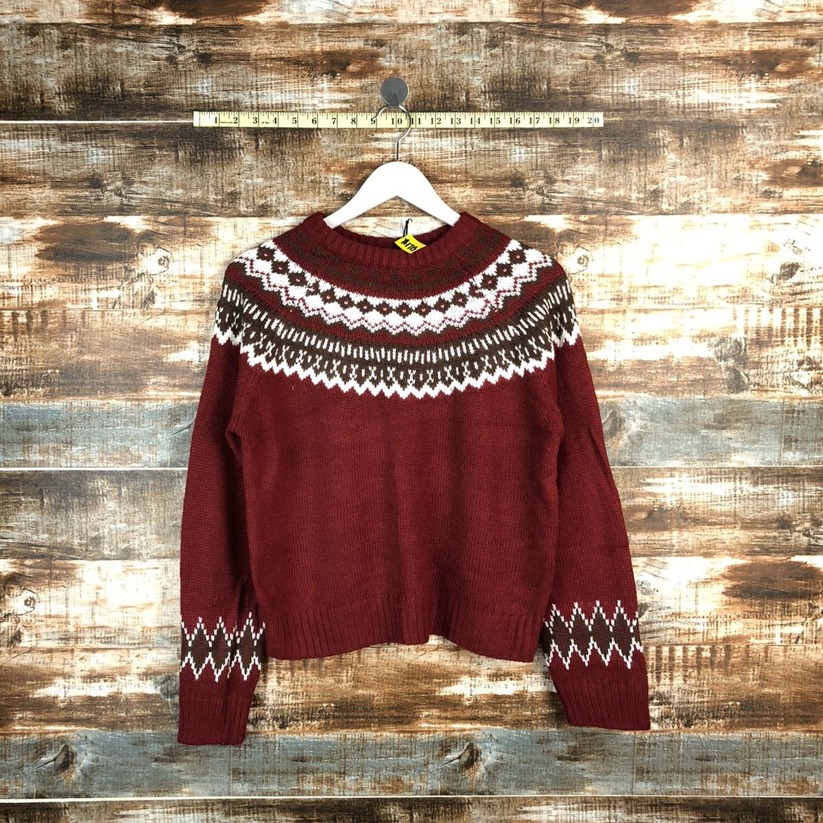 Homespun Knitwear × Japanese Brand Japan navajo Maroon Knitwear crop top #A1713 Size M / US 6-8 / IT 42-44 - 1 Thumbnail