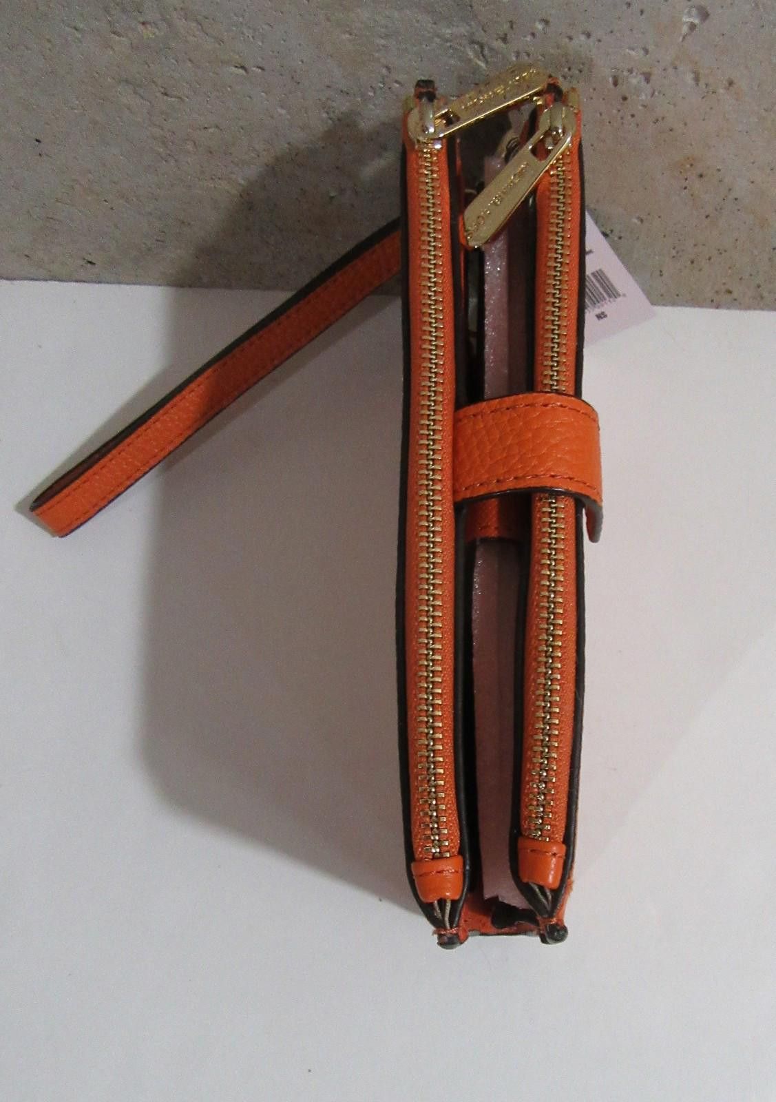 Michael Kors Michael Kors Jet Set Travel Double Zip Wristlet Tangerine Size ONE SIZE - 8 Thumbnail