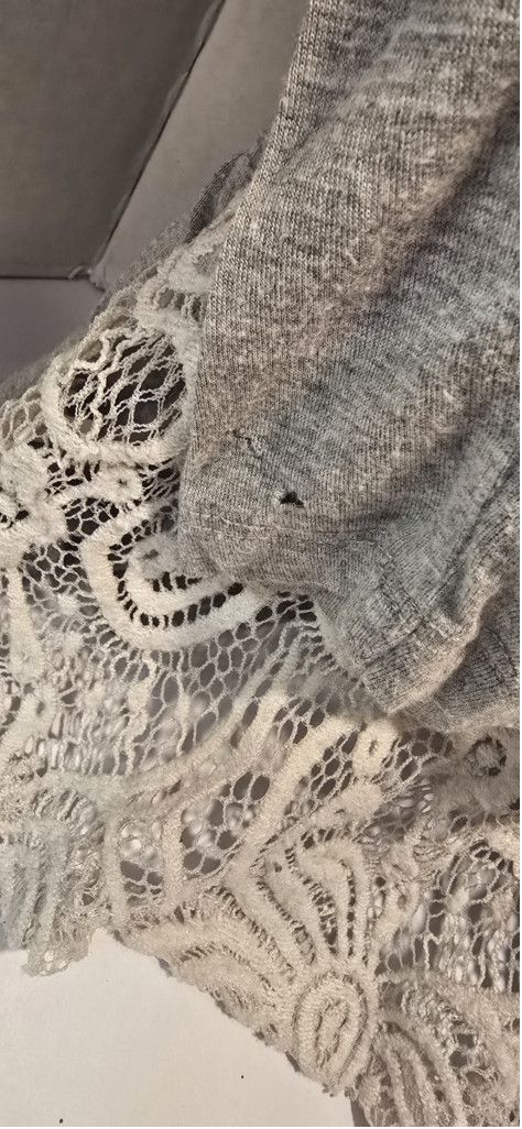 The Unbranded Brand susan betro tops Long Sleeve Gray Lace 1X Size XL / US 12-14 / IT 48-50 - 4 Thumbnail