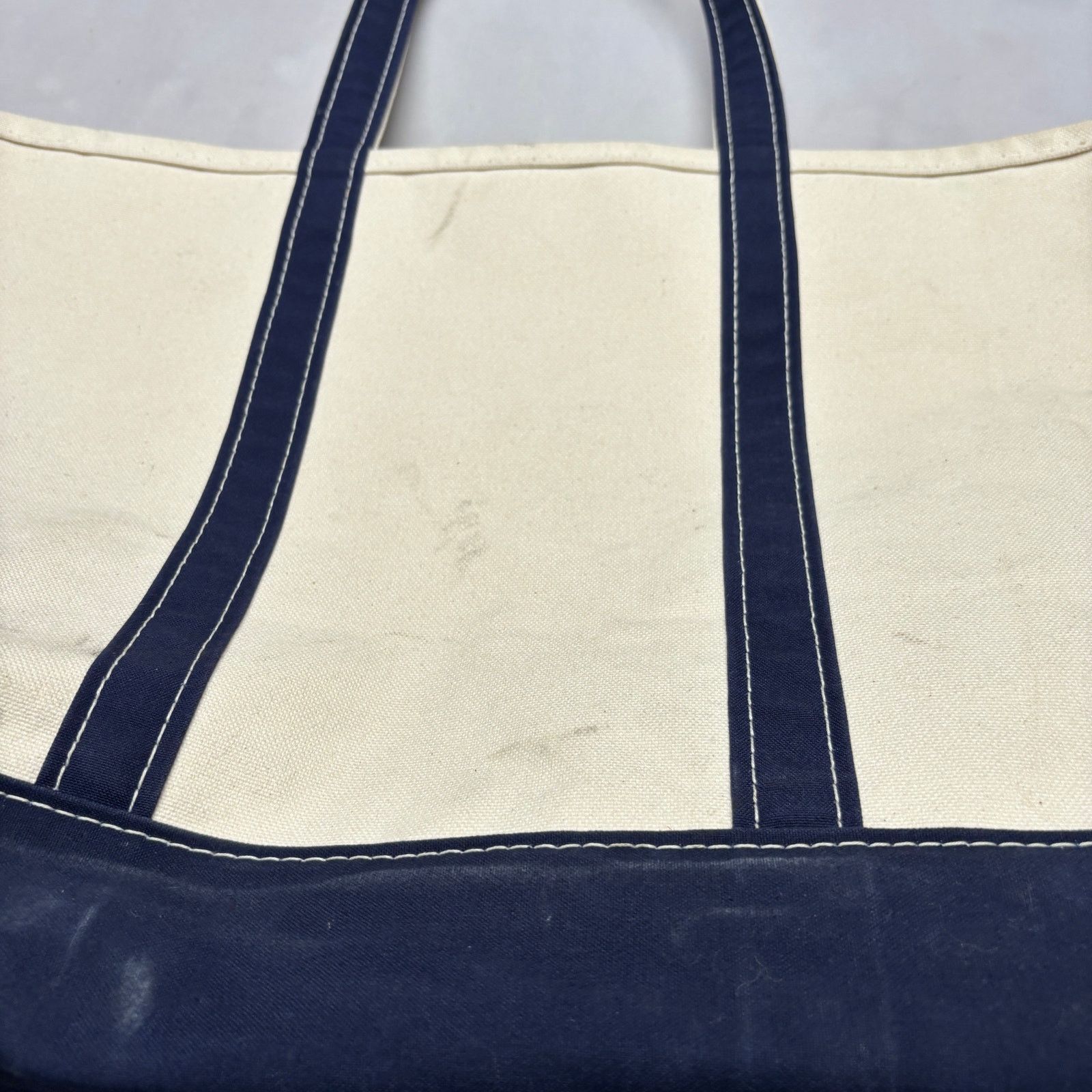L.L. Bean Vintage 90s LL Bean Boat and Tote Canvas Bag Beach Grocery Size ONE SIZE - 12 Thumbnail
