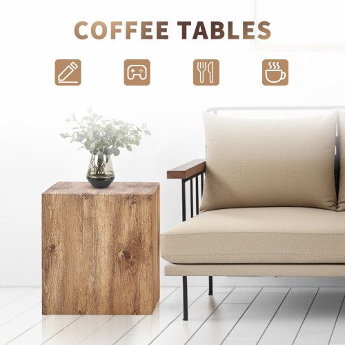 Designer × Homemade Square Stool & Coffee Tables,15.7 Inch sofa End Table, Mid C Size US L / EU 52-54 / 3 - 6 Thumbnail