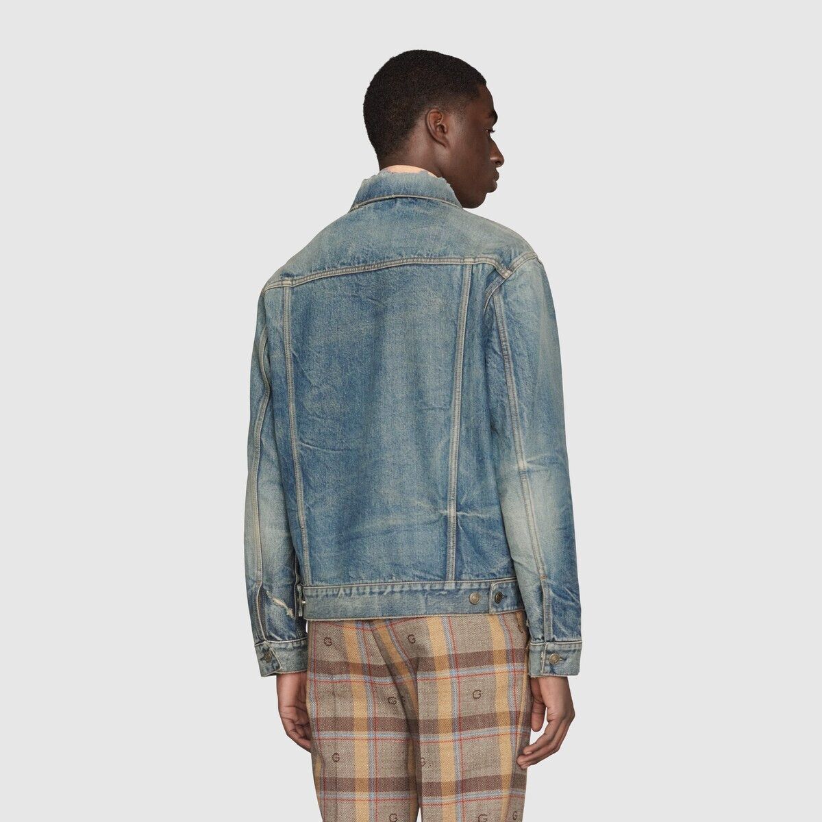 Gucci o1mt1gz0725 Denim Jacket With Horsebits in Blue Size US M / EU 48-50 / 2 - 4 Thumbnail