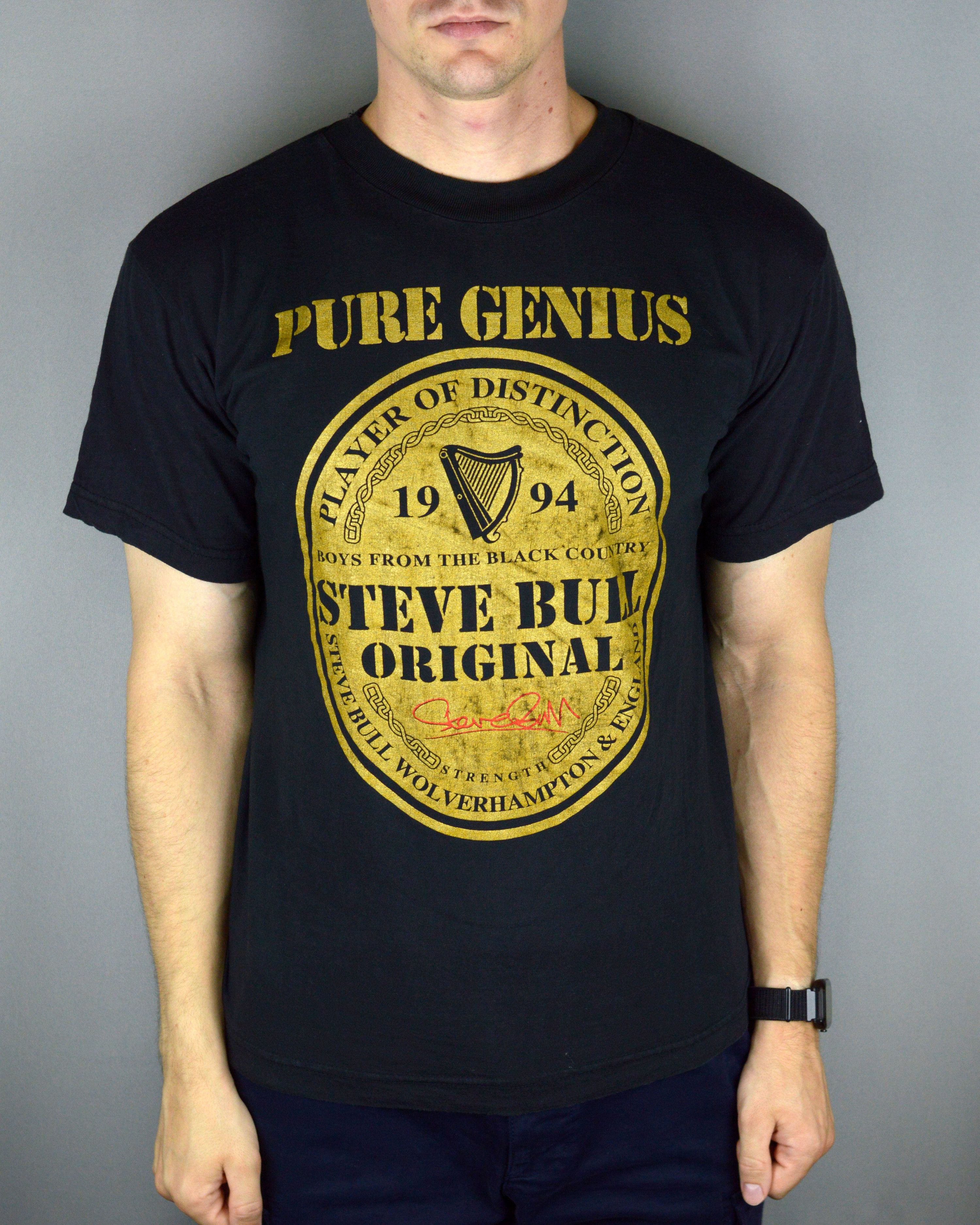 Vintage Vintage Steve Bull 9 Original Pure Genius 1994 t shirt Size US L / EU 52-54 / 3 - 1 Thumbnail