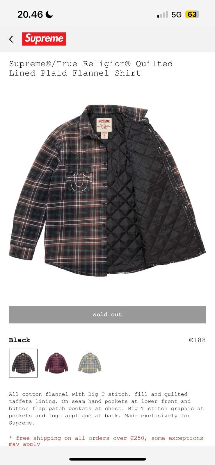 Supreme × True Religion Supreme x True Religion flannel Size US L / EU 52-54 / 3 - 4 Thumbnail