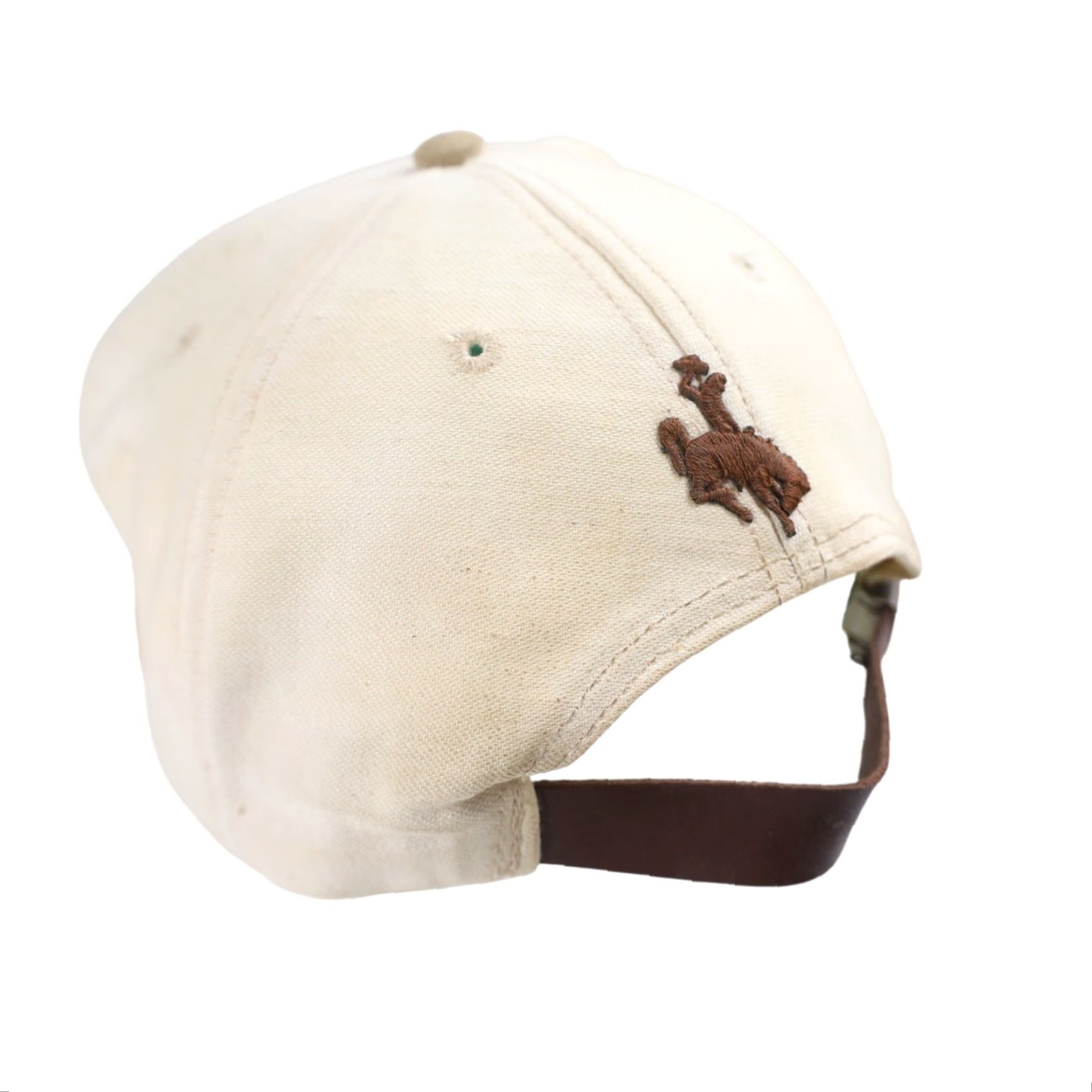 Vintage VINTAGE Wyoming State University Cowboys Football Hat Cream OS Men Baseball Cap 90s Size ONE SIZE - 5 Thumbnail