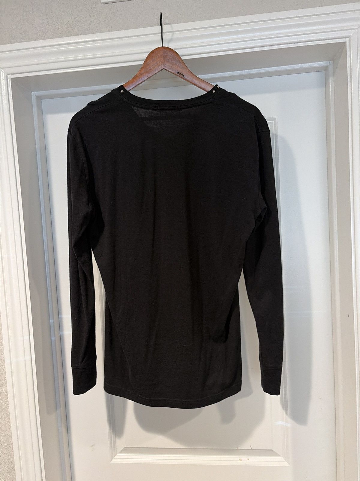 Japanese Brand Black studded v-neck long sleeve Size US M / EU 48-50 / 2 - 2 Thumbnail