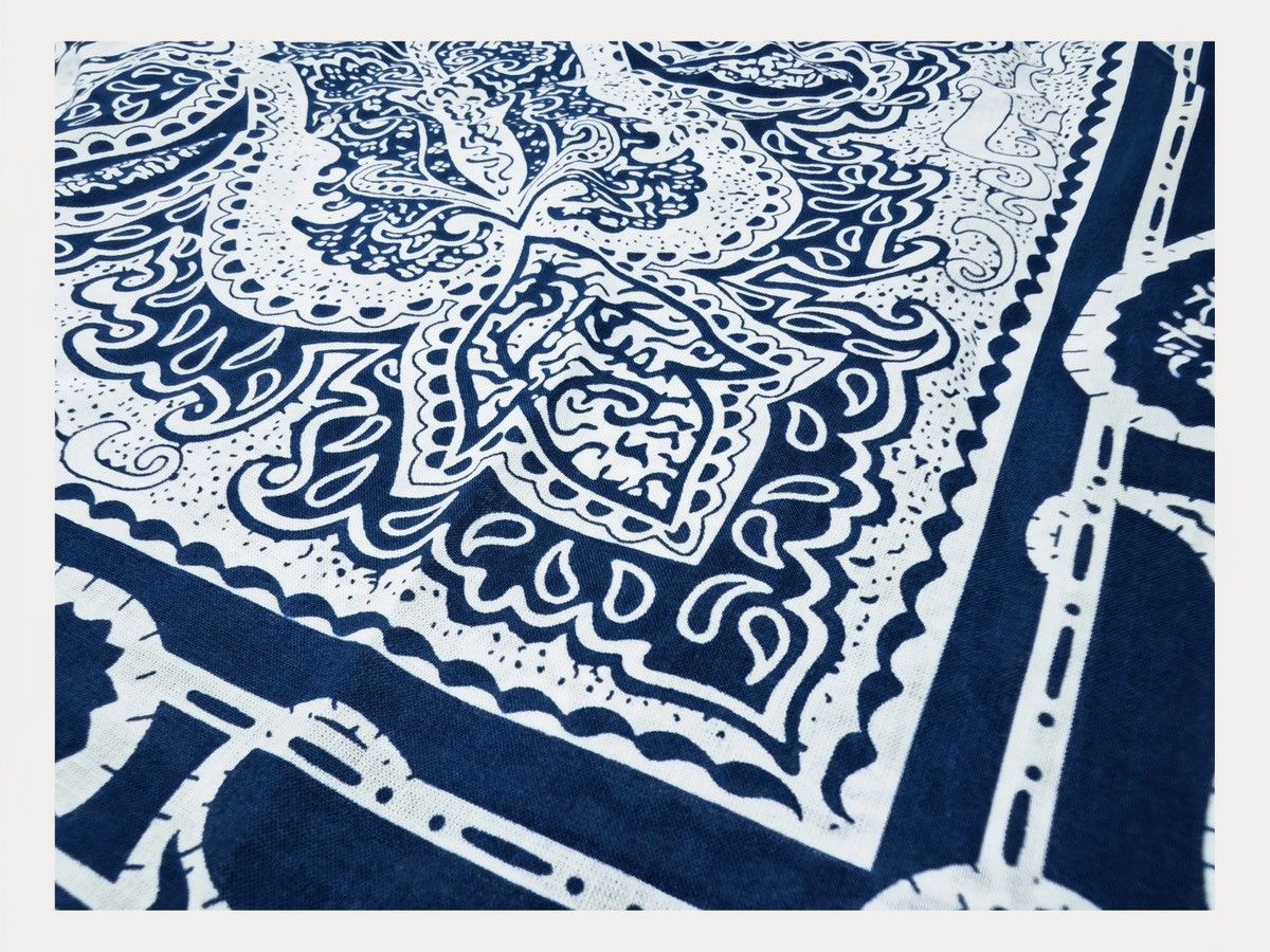 Polo Ralph Lauren INDIGO Printed Bandana COTTON Green Scarf handkerchief Size ONE SIZE - 15 Thumbnail