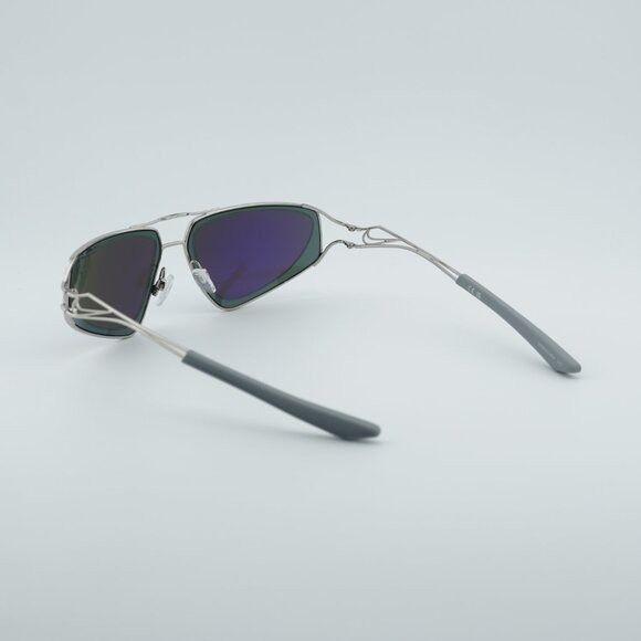 Nike NIKE VEIL EV24048 043 Sunglasses Silver Geometric Frame Size ONE SIZE - 5 Thumbnail