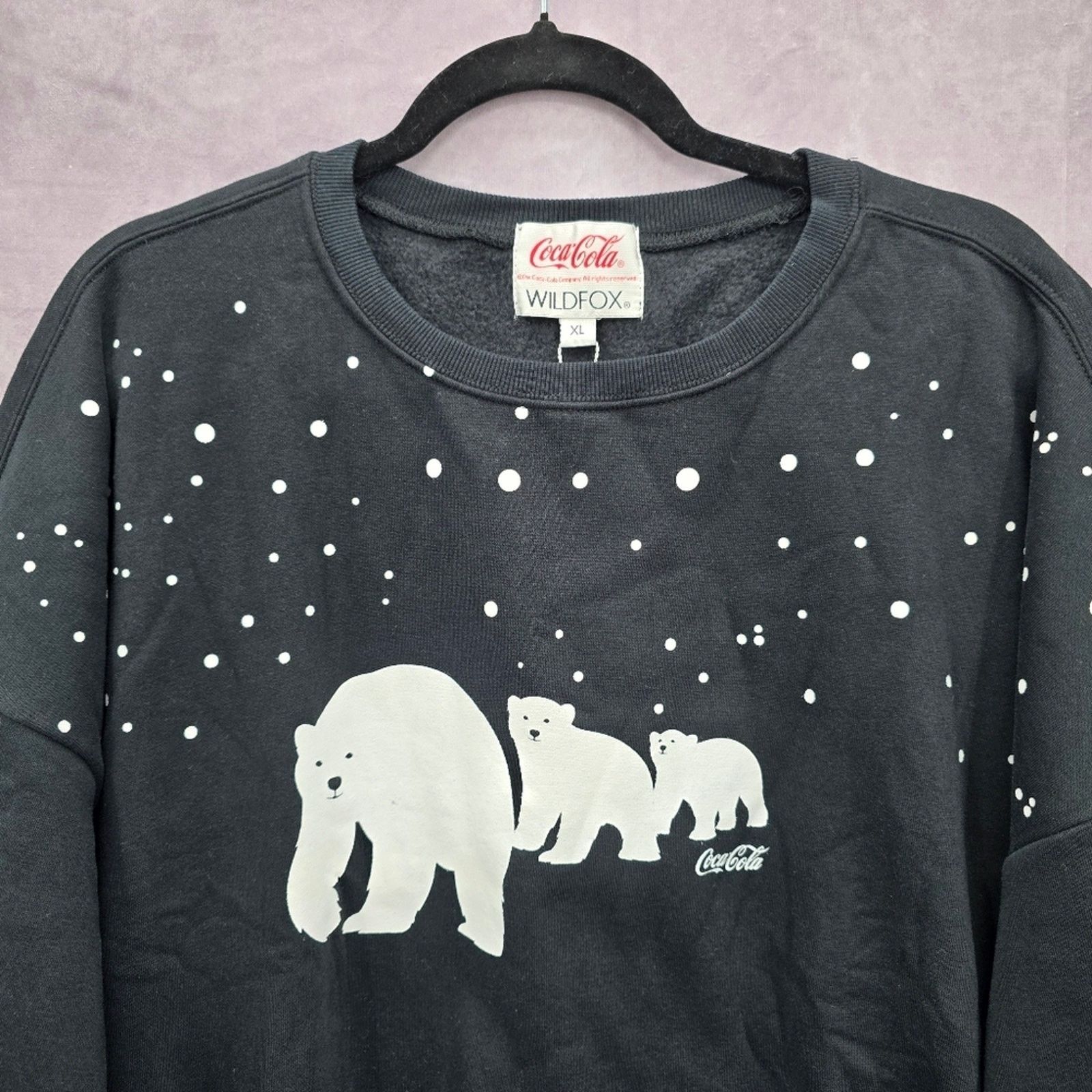 Wildfox Wildfox × Coco-Cola Bears Fifi Jet Black Sweater Pullover XL Size XL / US 12-14 / IT 48-50 - 6 Thumbnail