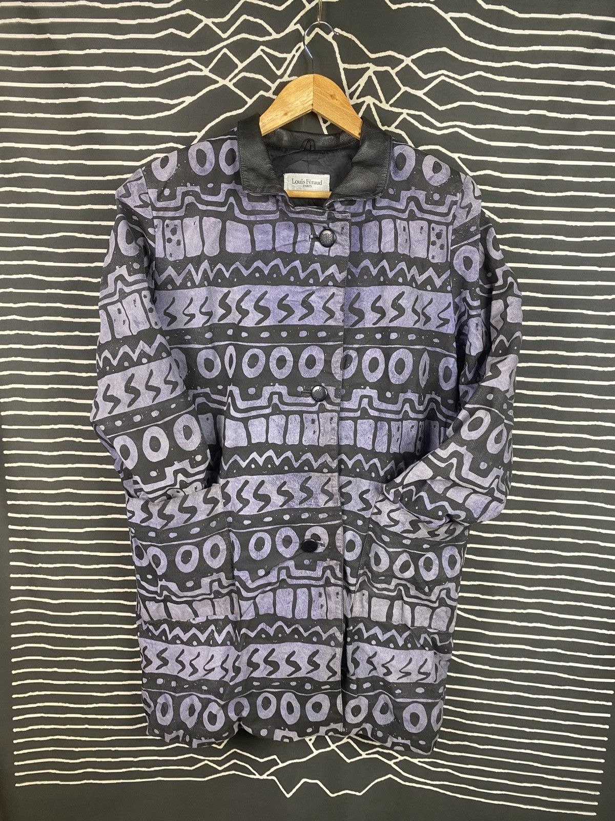 Louis Feraud Vintage Louis Feraud Printed Heavy Jacket Size US L / EU 52-54 / 3 - 3 Thumbnail