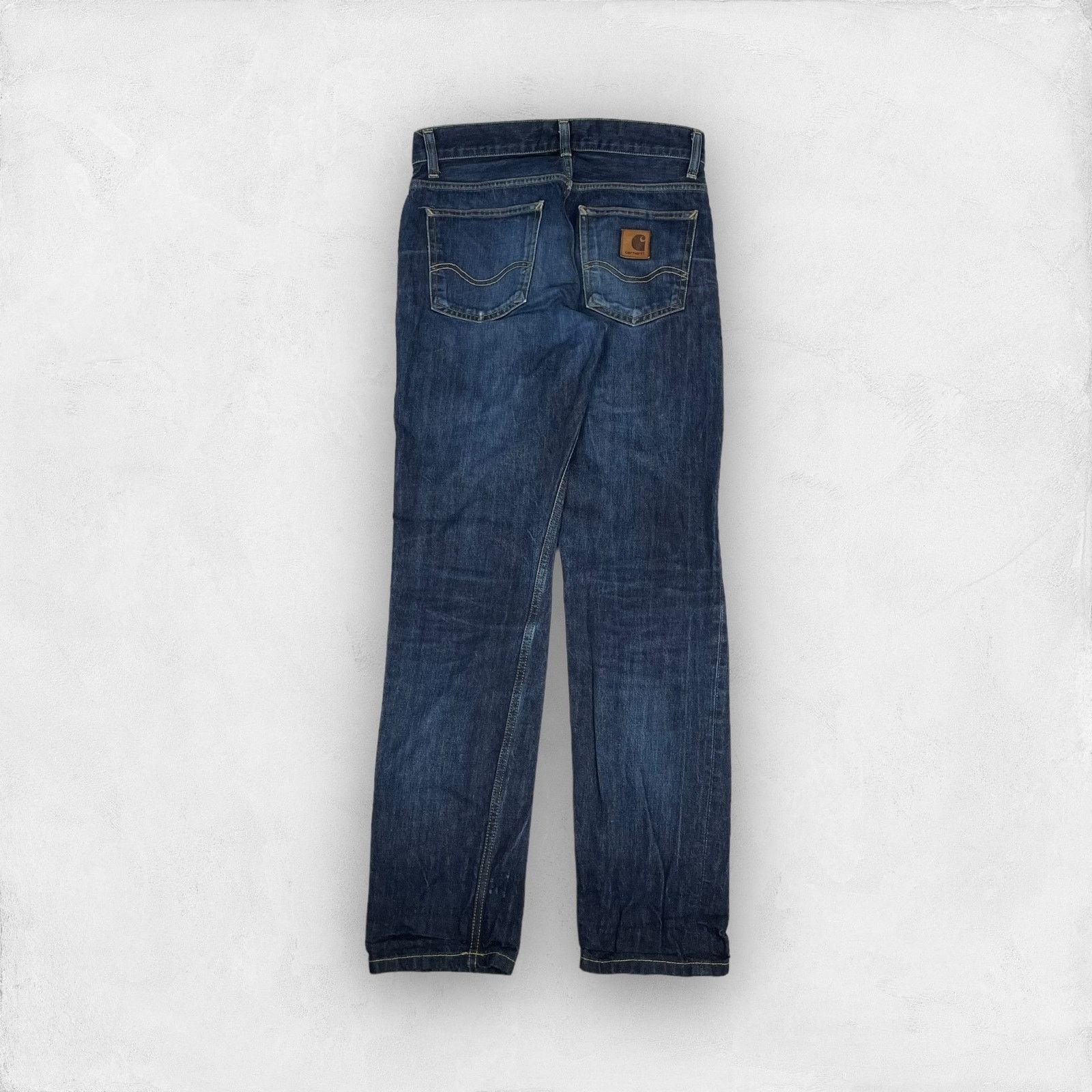 Carhartt × Vintage Carhartt Men's Navy Cotton Denim Straight Texas Pants 29x32 Size US 29 - 1 Thumbnail